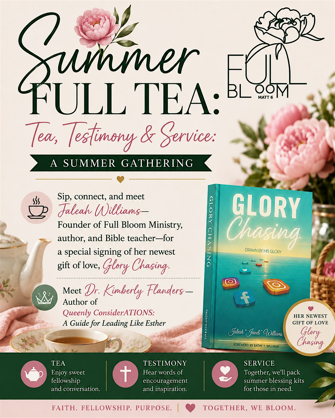 Summer FULL TEA: Tea, Testimony & Service: A Summer Gathering at Standing Ovation Cafe – Sunnyvale, TX