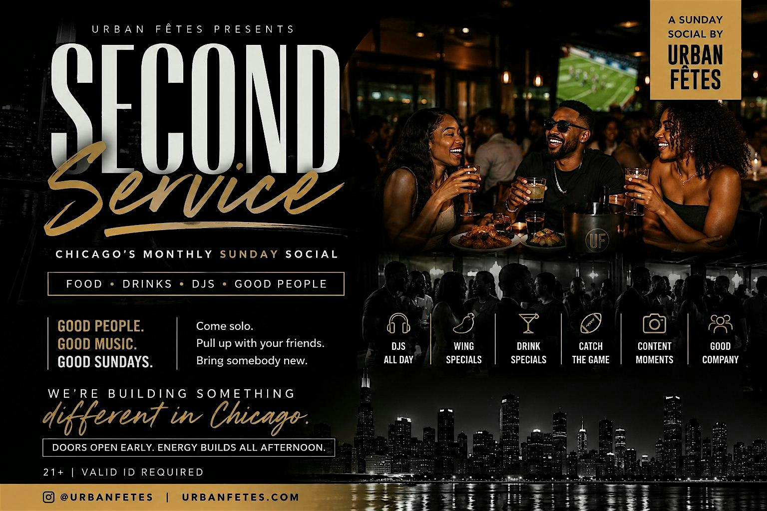 SECOND SERVICE | Chicago’s Monthly Sunday Kickback at BAR22 – Chicago, IL