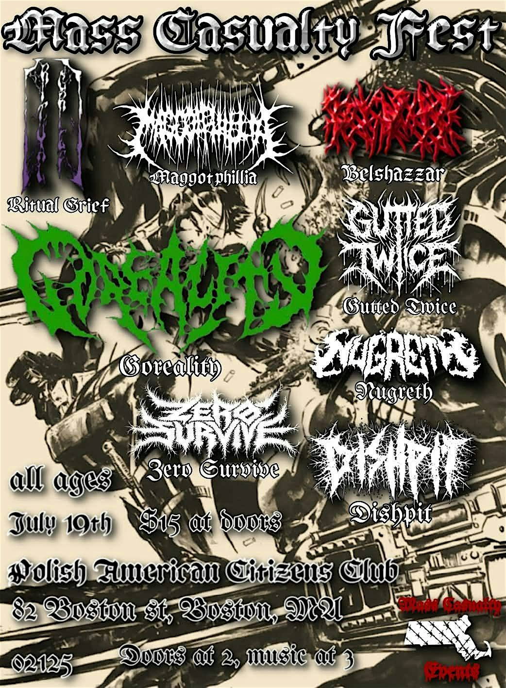 Mass Casualty Fest at Polish American Citizens Club – Boston, MA