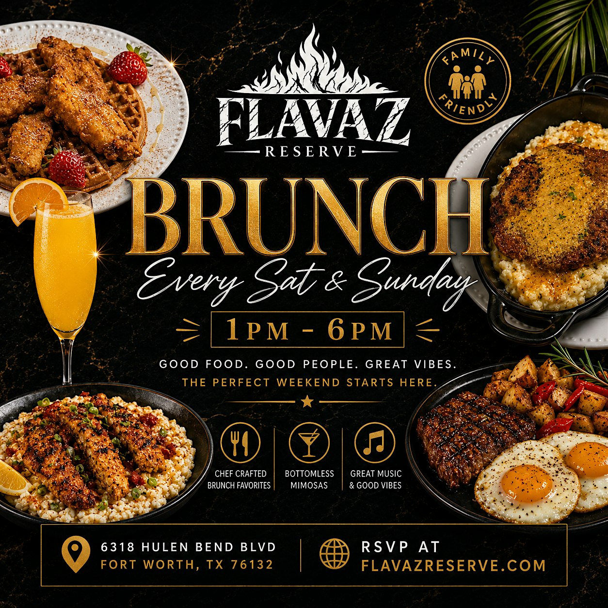 Flavaz Reserve Weekend Brunch Experience | Every Saturday & Sunday at Flavaz Reserve – Fort Worth, TX