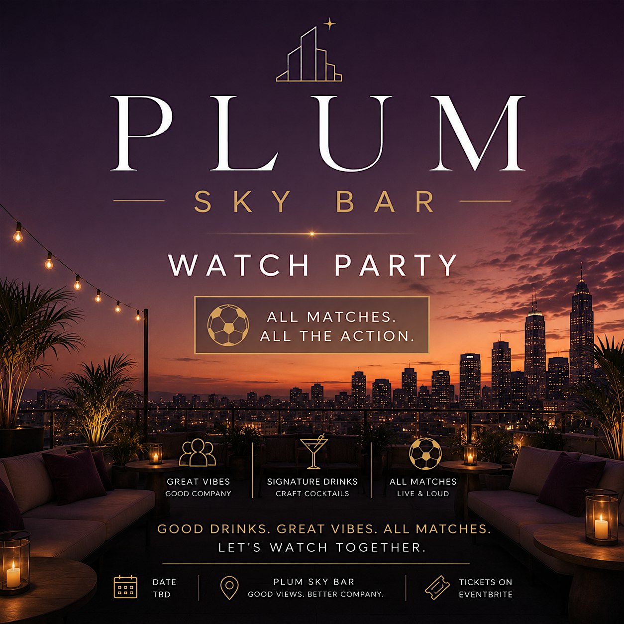 ⚽ FIFA World Cup 2026 Watch Parties at Plum Skybar at Plum Skybar and Lounge – Houston, TX
