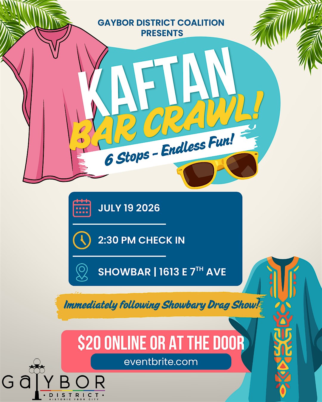 Kaftan Summer Bar Crawl at Showbar Ybor – Tampa, FL