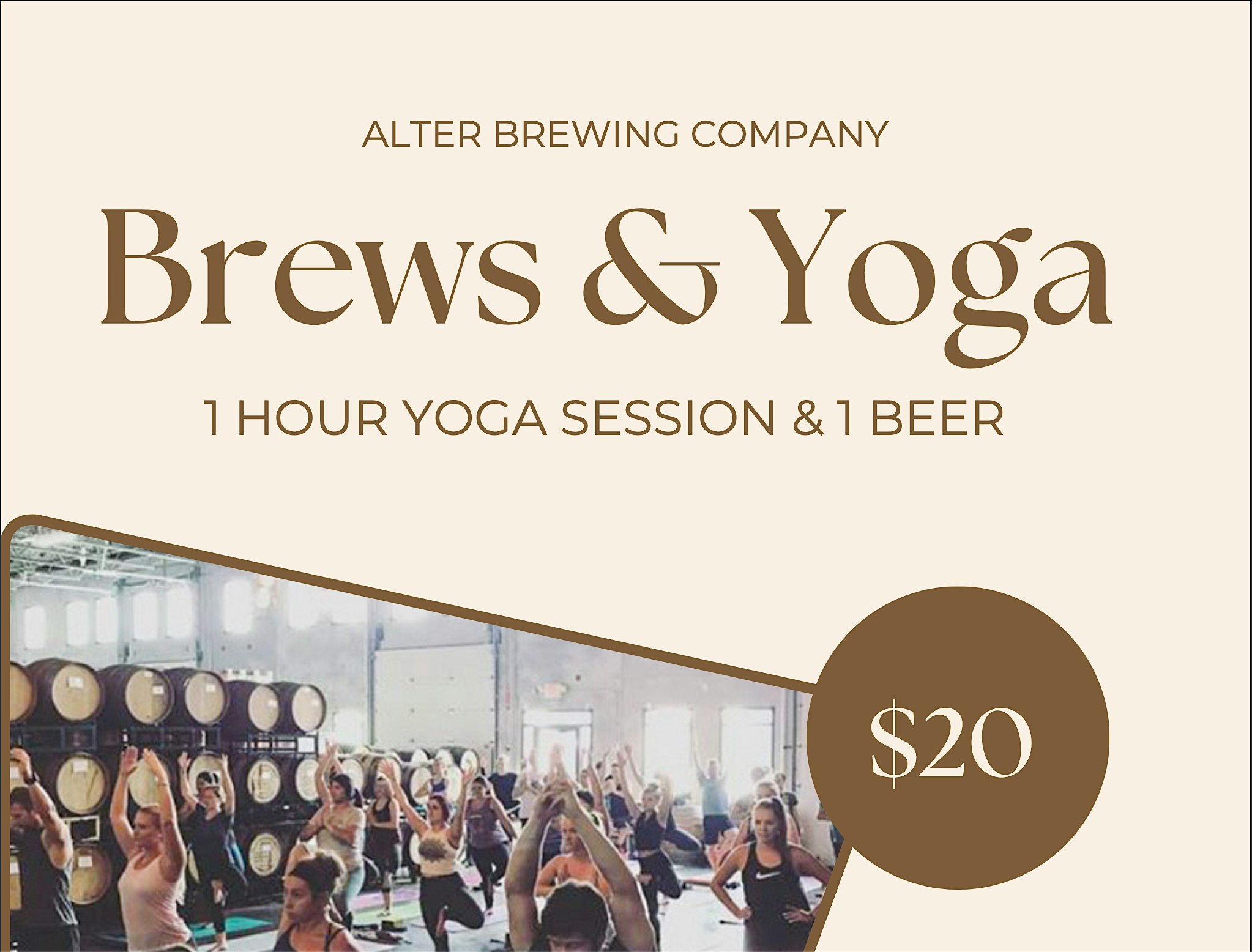 Brews and Yoga – Alter Brewing Downers Grove at Alter Brewing Company – Downers Grove, IL