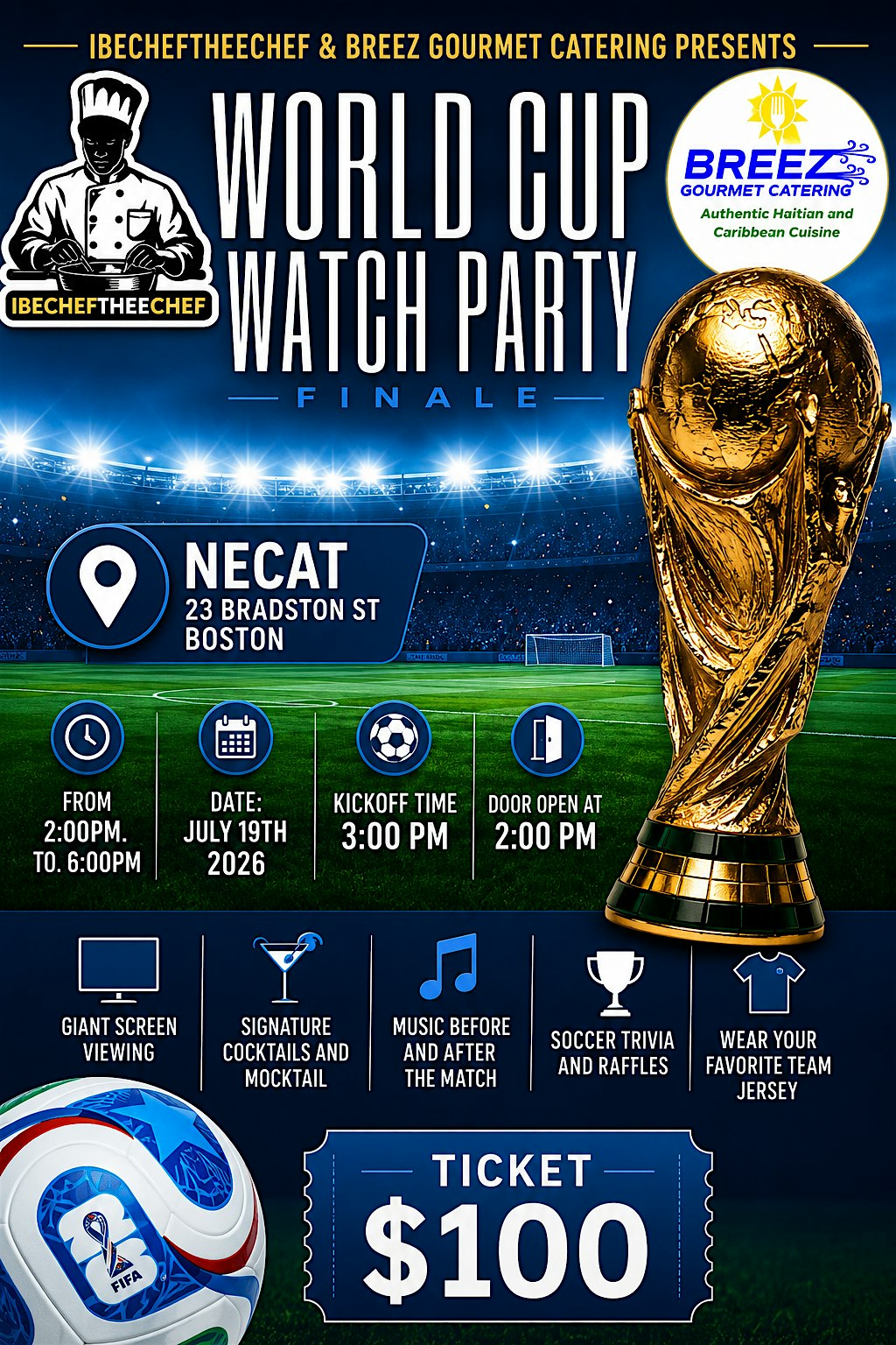 World Cup Watch Party at 23 Bradston St – Boston, MA