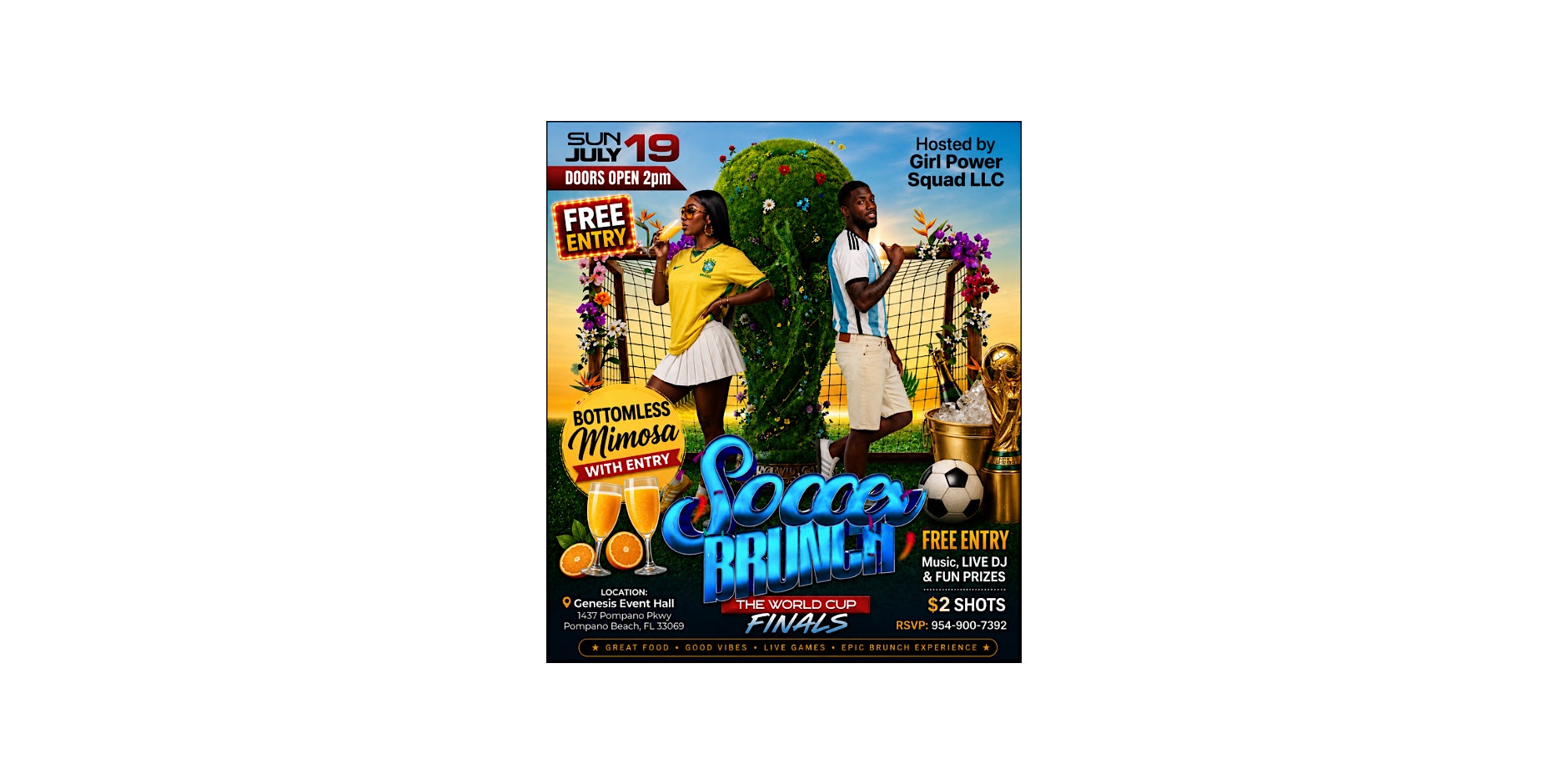 FIFA WORLD CUP FINALLY at Genesis Events Banquet Hall – Pompano Beach, FL