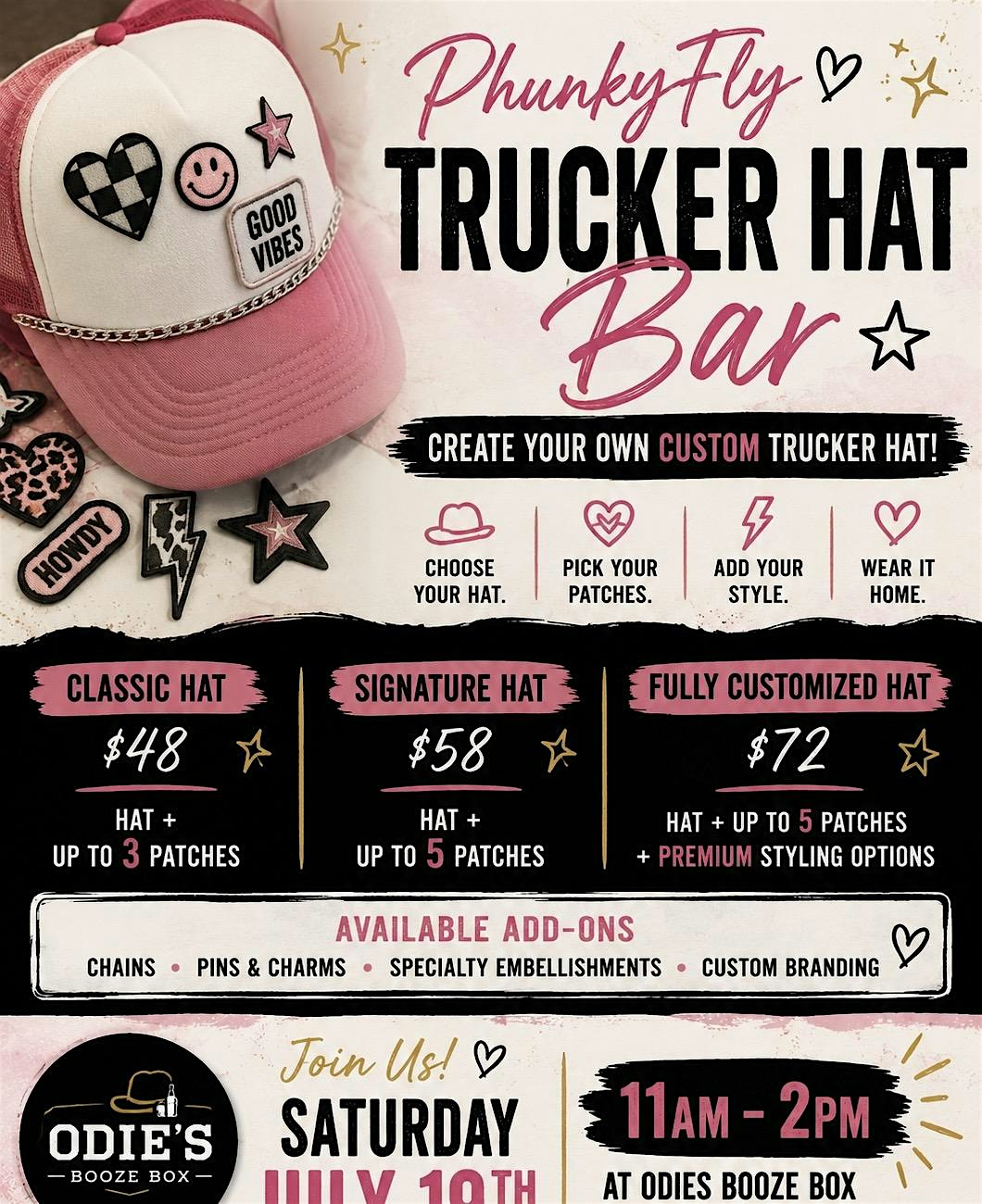 Hat Bar Pop Up at Odies Booze Box at Odie’s Booze Box – Odenton, MD