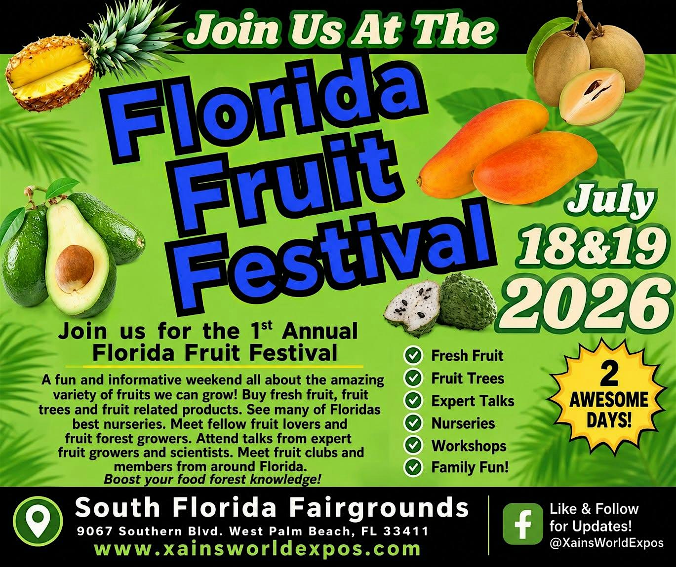 Let it Rot at Florida Fruit Festival 2026 at Shiner Law Group Expo Center at the South Florida Fairgrounds – West Palm Beach, FL