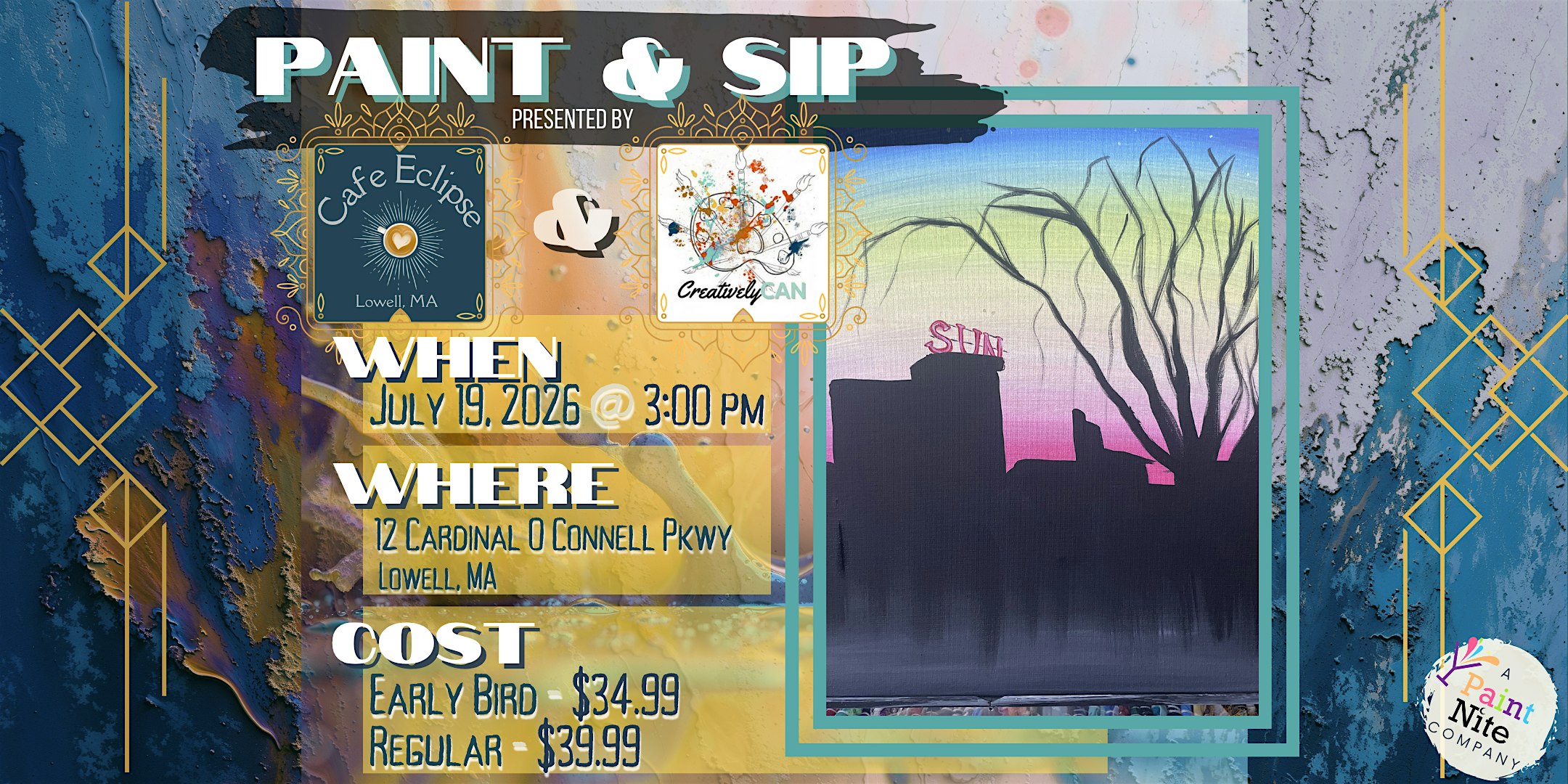 Cafe Eclipse Pride Paint and (Sober) Sip – July at Cafe Eclipse – Lowell, MA