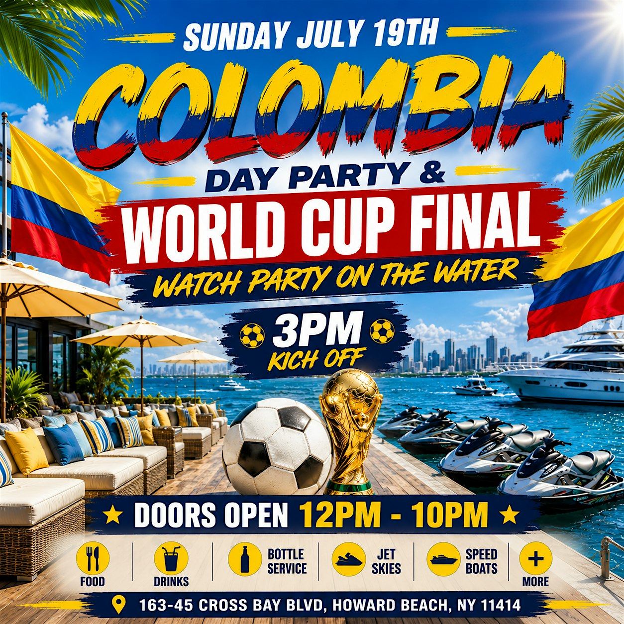 FIFA World Cup Final Watch Party in Howard Beach NYC | Swan Marina | July 19 at Swan Marina – Queens, NY