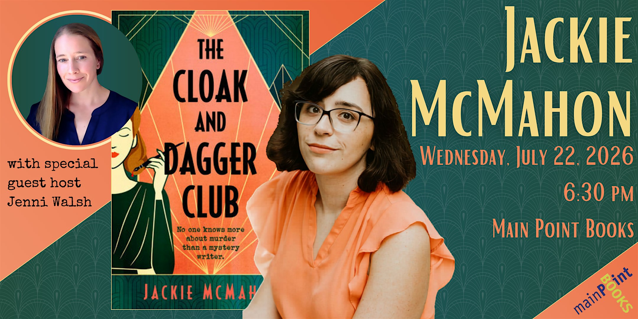 Jackie McMahon with Special Guest Jenni Walsh at Main Point Books – Wayne, PA