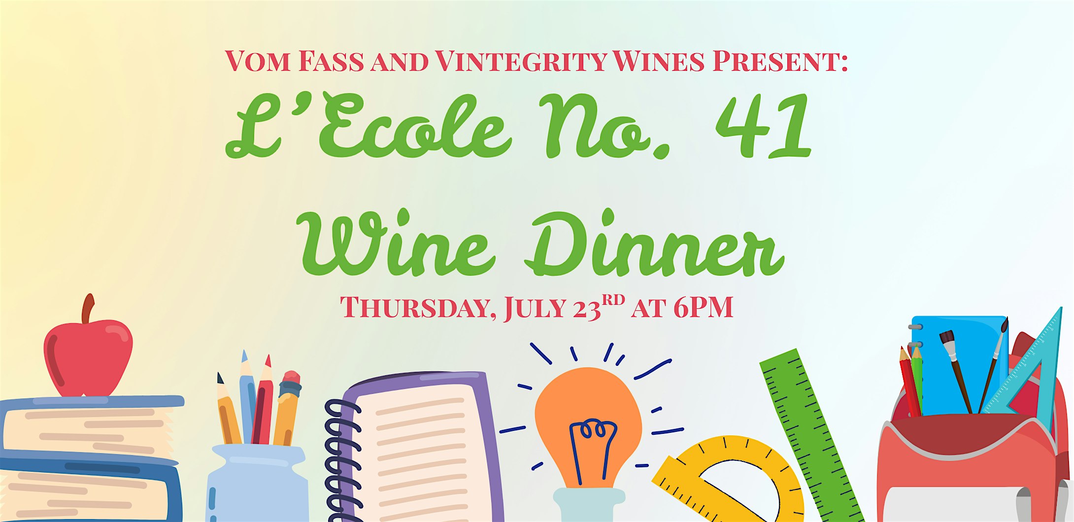 L’Ecole No. 41 Wine Dinner with Special Guest at Vom Fass St. Louis – MAPLEWOOD, MO