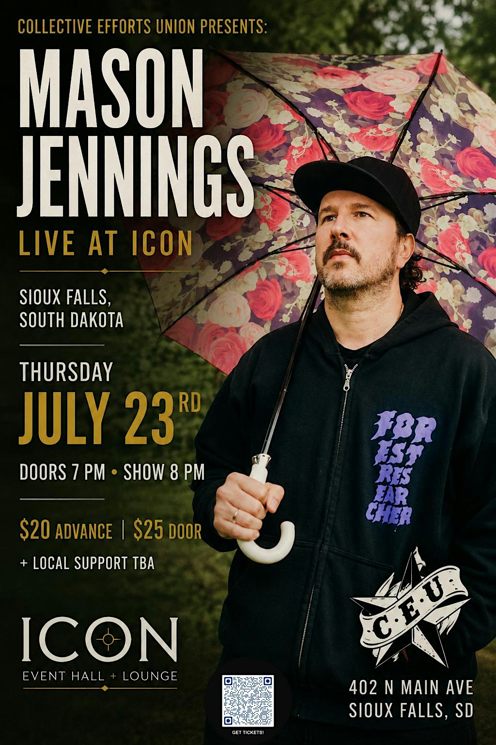 Mason Jennings @ ICON in Sioux Falls w/ Elsa Rae at ICON Events + DaDa Gastropub – Sioux Falls, SD
