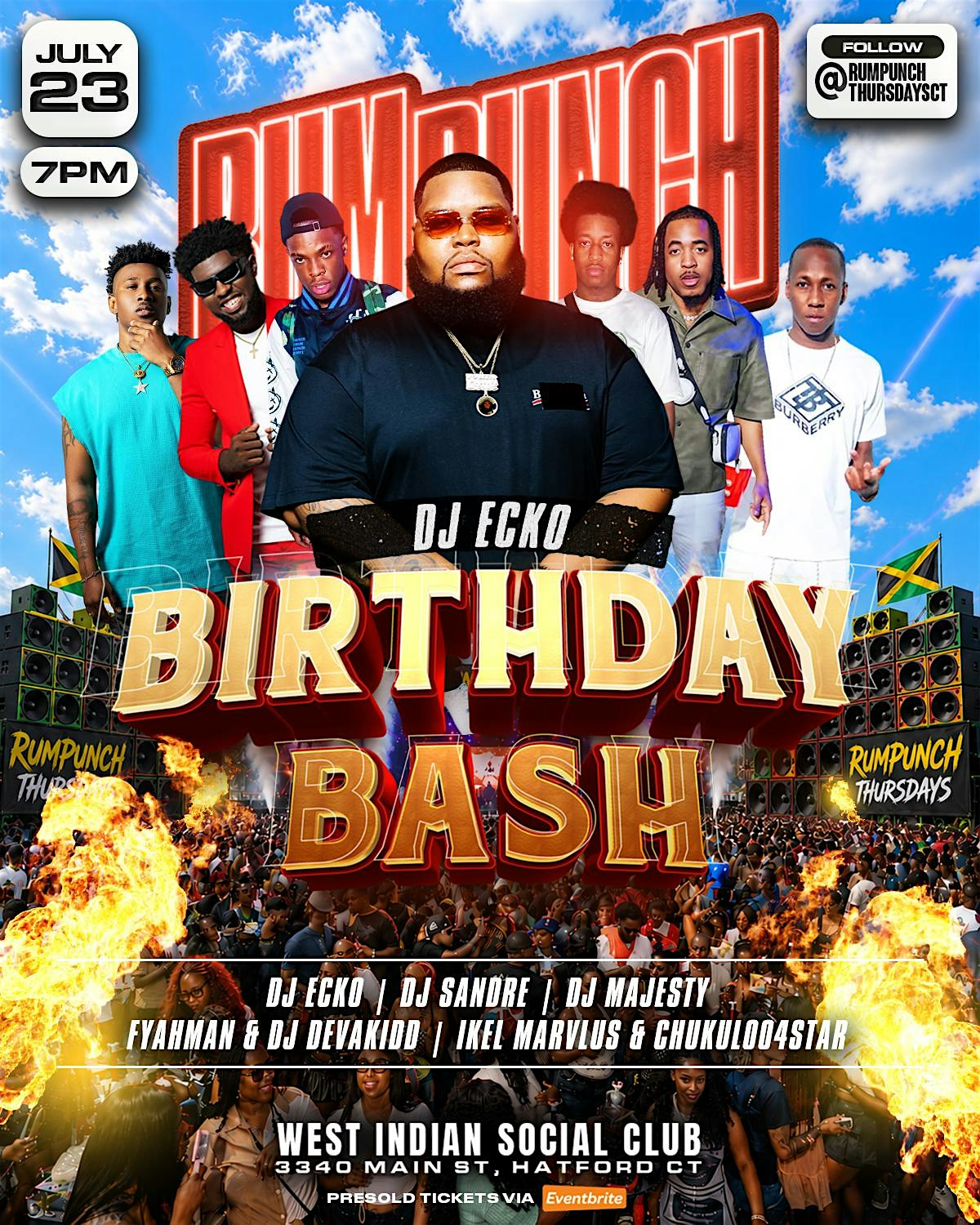 RumPunchThursdays: DJ Ecko Birthday Bash at West Indian Social Club of Hartford, Inc – Hartford, CT