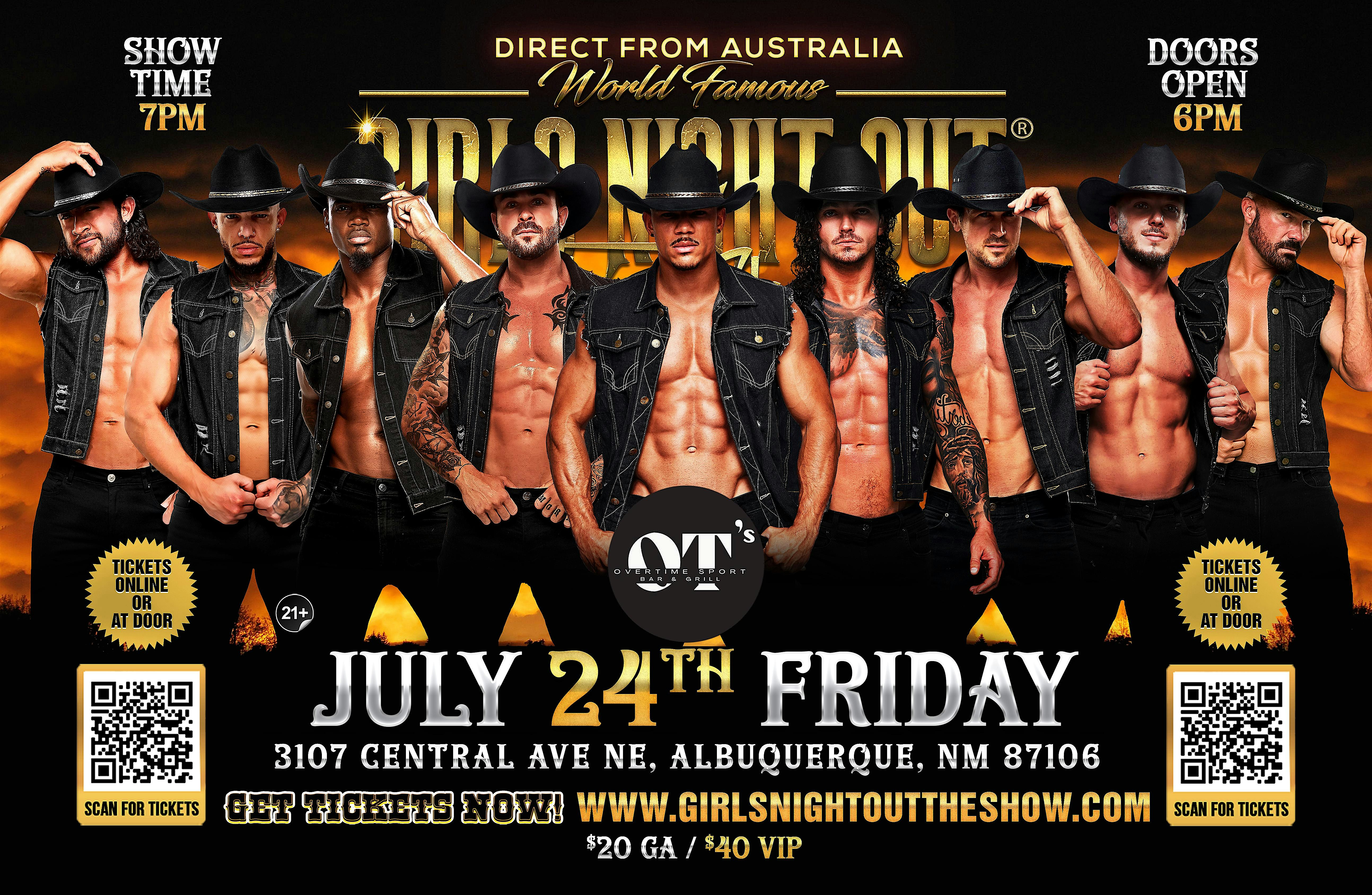 GIRLS NIGHT OUT THE SHOW AUSTRALIA TAKEOVER ABQ, NM USA!!! at Overtime – Albuquerque, NM