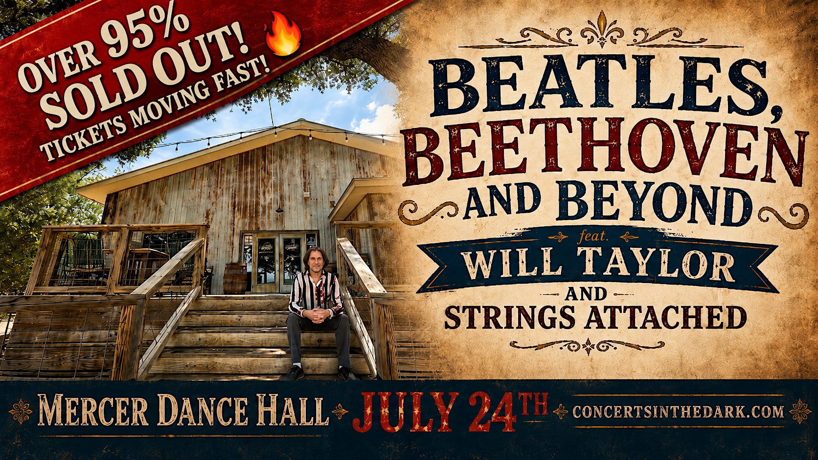 Beatles, Beethoven & Beyond Concert in the Dark | Mercer Dancehall at Mercer Dancehall – Driftwood, TX