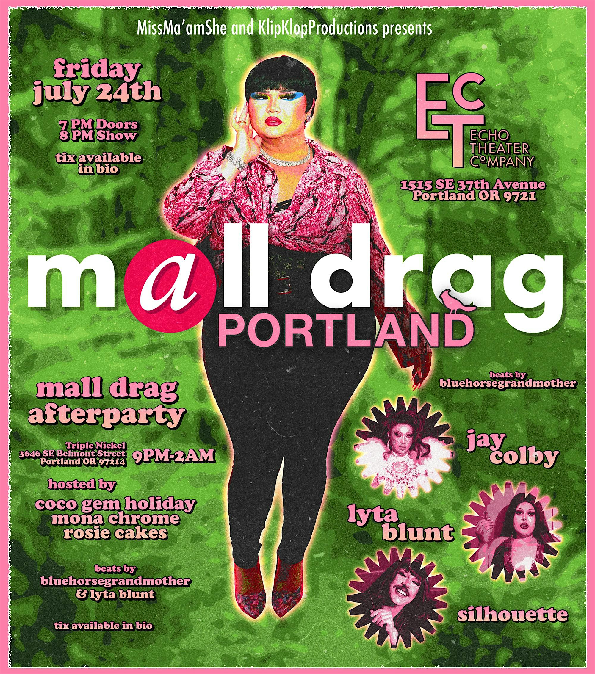 Mall Drag PDX: Show & After Party at Echo Theater Company – Portland, OR