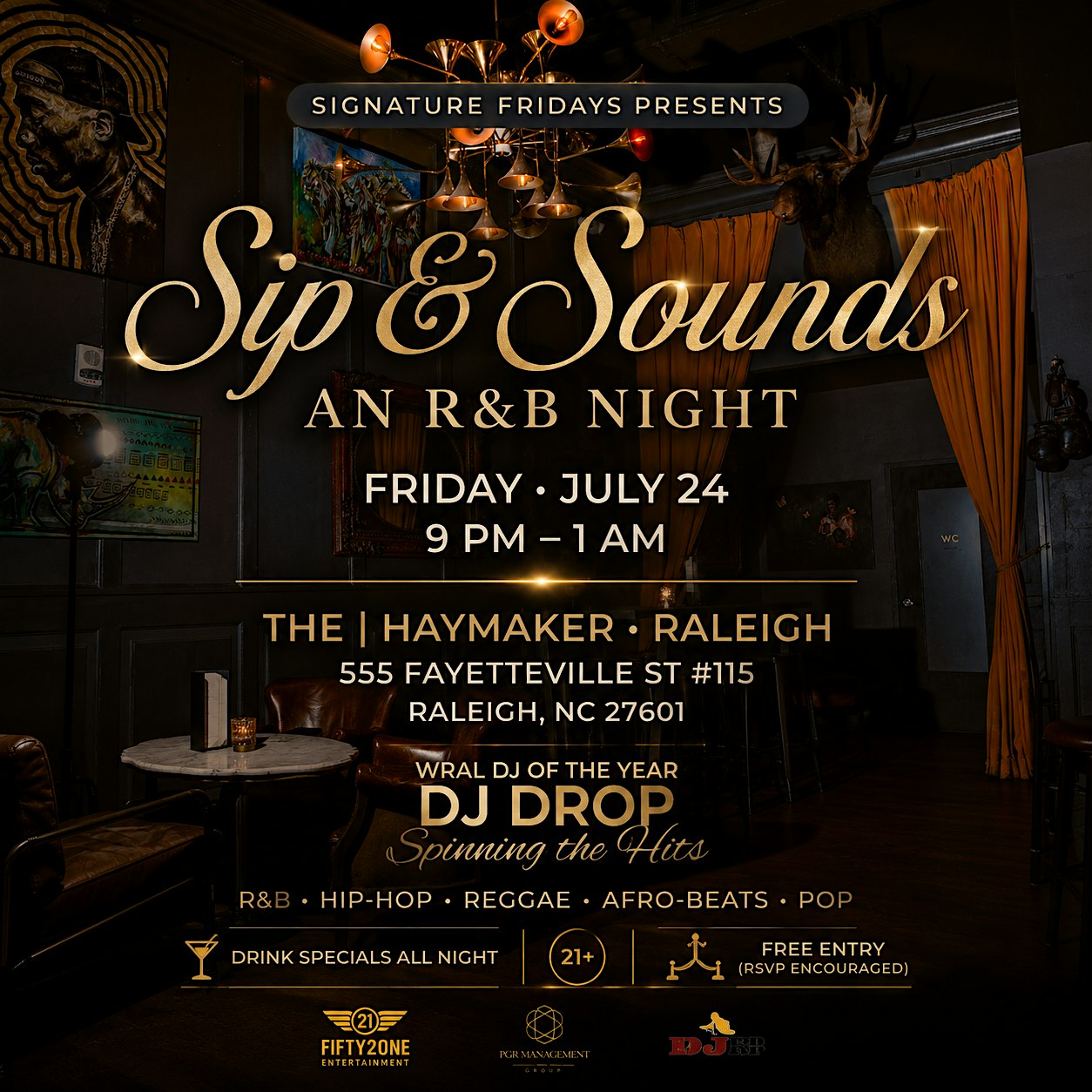Sip & Sounds — An R&B Night at The | Haymaker at The Haymaker – Raleigh, NC