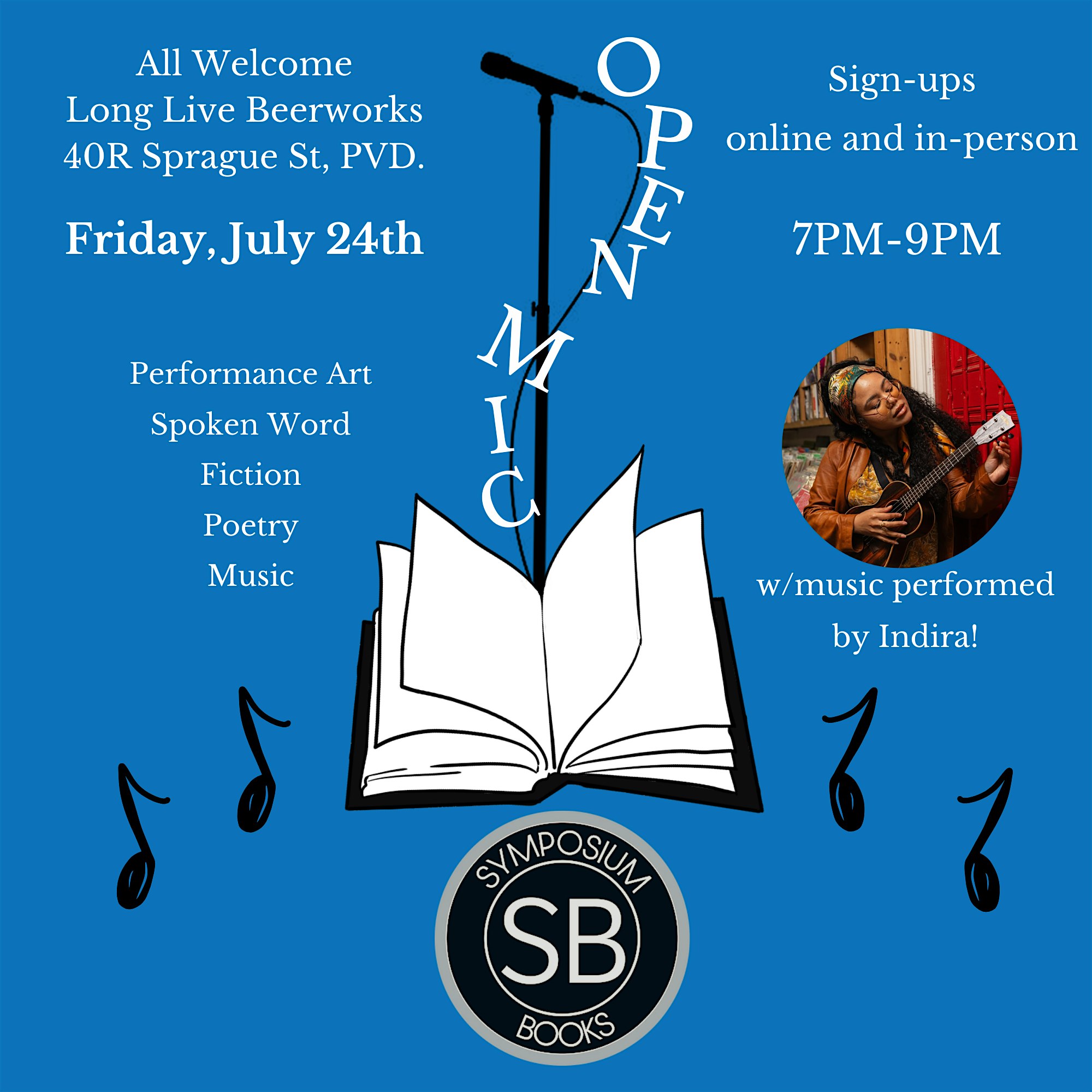 Symposium Books x Long Live Beerworks present Open Mic at Long Live Beerworks – Providence, RI