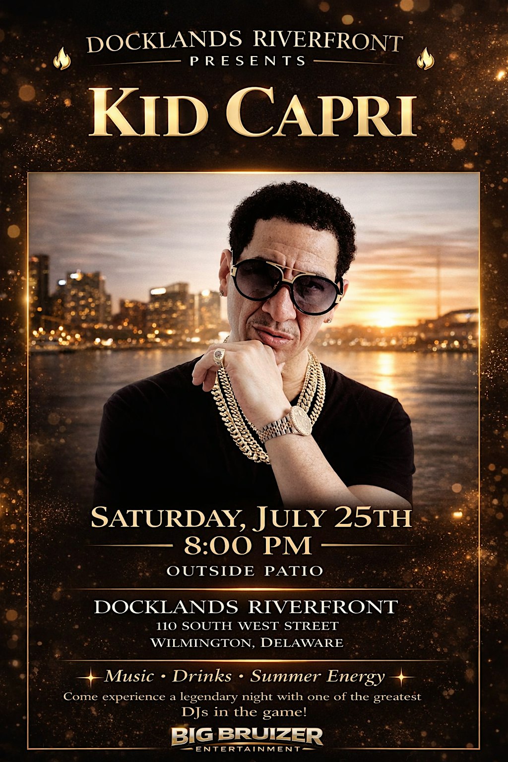 Kid Capri Live at Docklands (Outside Patio) at Docklands Riverfront – Wilmington, DE