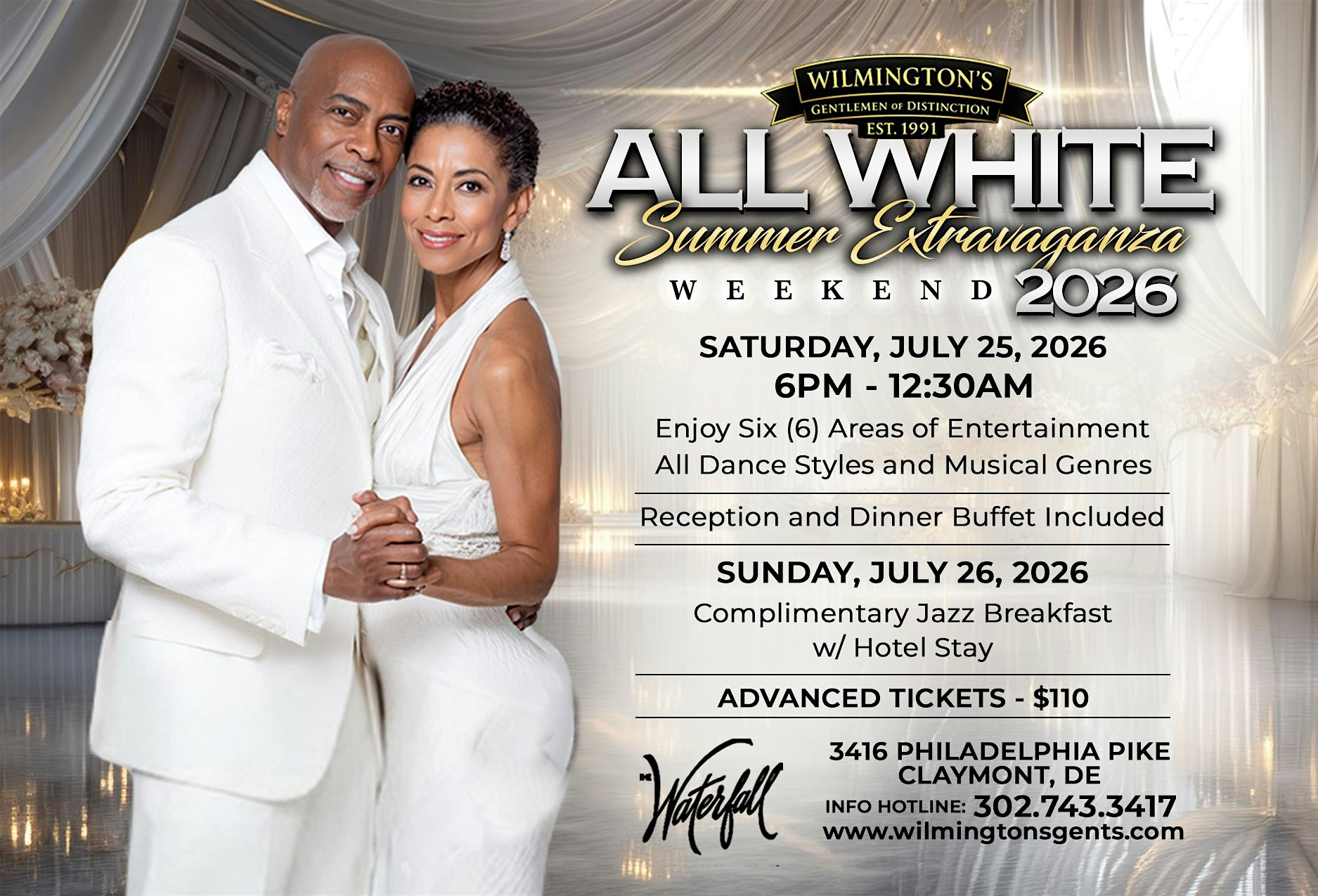 ALL-WHITE SUMMER EXTRAVAGANZA WEEKEND 2026 EDITION at Waterfalls – Claymont, DE