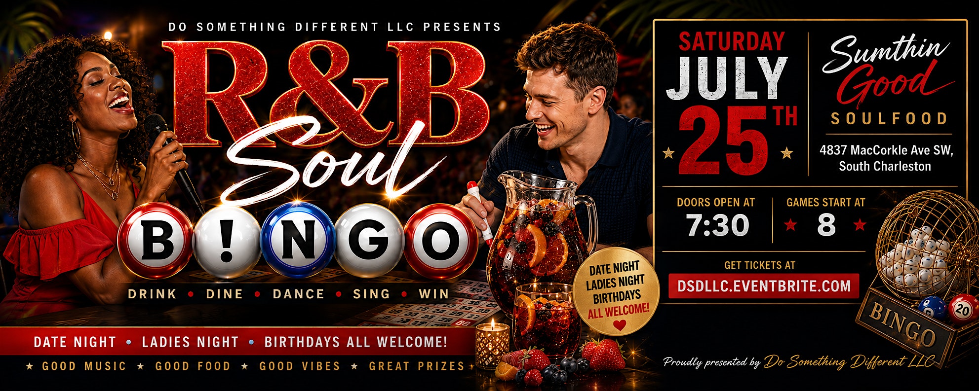 R&B SOUL B!NGO SUMTHIN’ GOOD SOULFOOD JULY 2026 at Sumthin’ Good Soul Food – South Charleston, WV