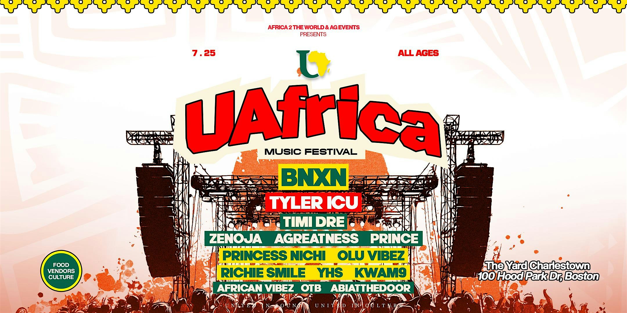 UAFRICA Music Festival featuring BNXN, Tyler ICU & more at The Yard Charlestown – Boston, MA