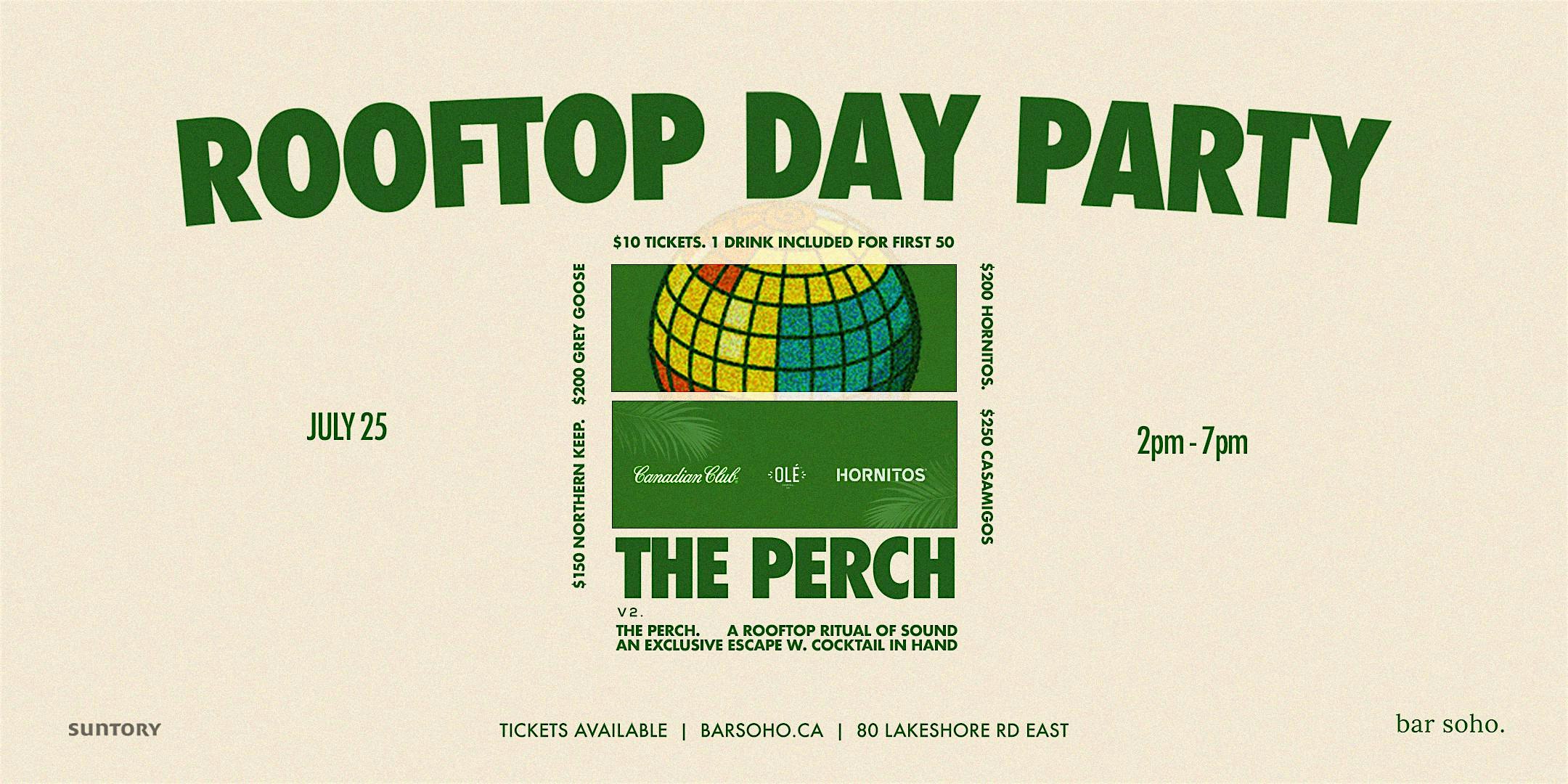 Rooftop Day Party at Bar Soho – The Perch at bar soho – Mississauga, Canada