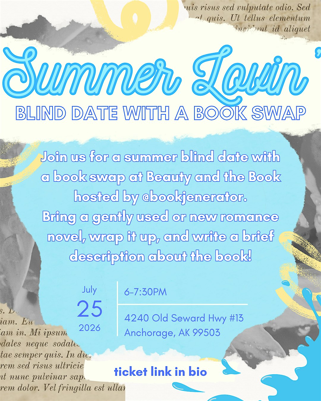 Summer Lovin’ – Blind Date With a Book Swap at Beauty and The Book – Anchorage, AK