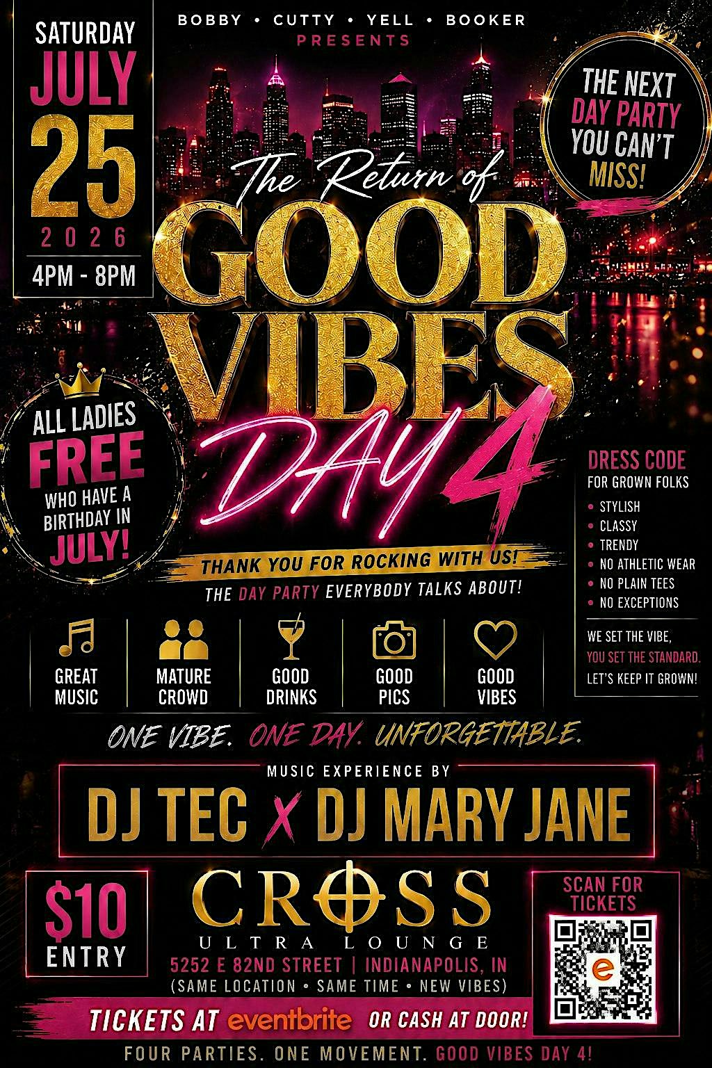 Good Vibes Day Party Part 4 at Cross Ultra Lounge – Indianapolis, IN