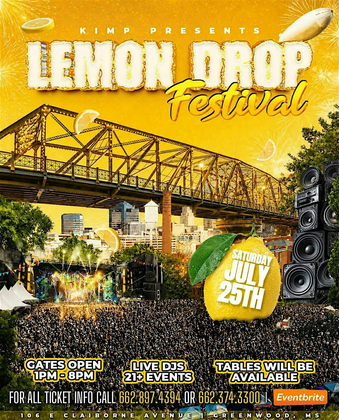 Lemon Drop Festival By The River at 106 E Claiborne Ave – Greenwood, MS