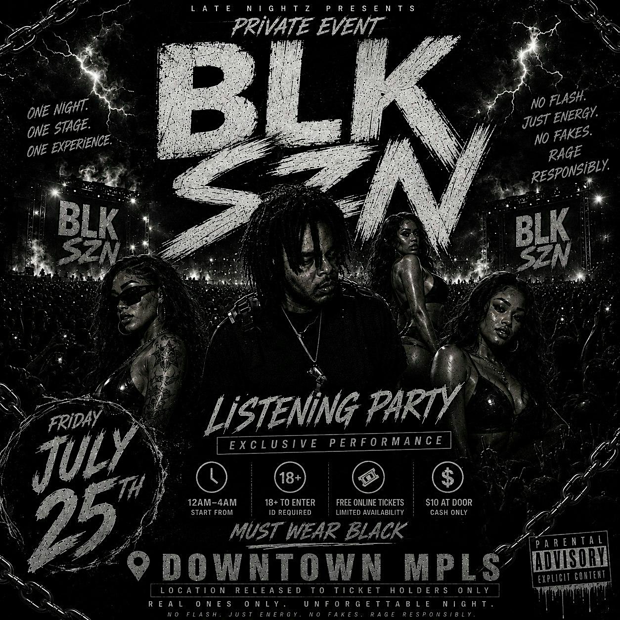 BLK SZN LISTENING PARTY at Underground Music Co-Op – Minneapolis, MN