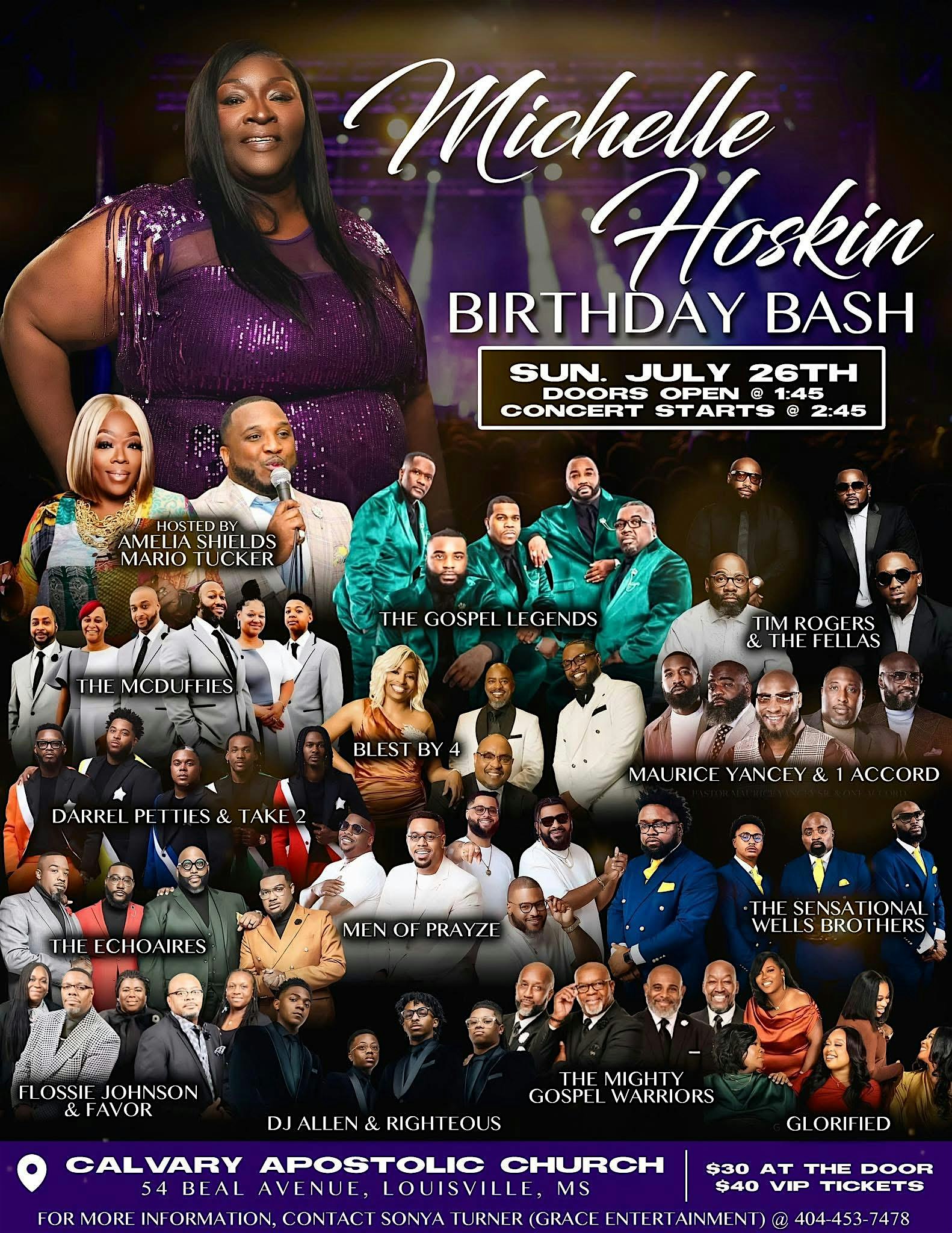 Michelle Hoskin Birthday Bash at 54 Beal St – Louisville, MS