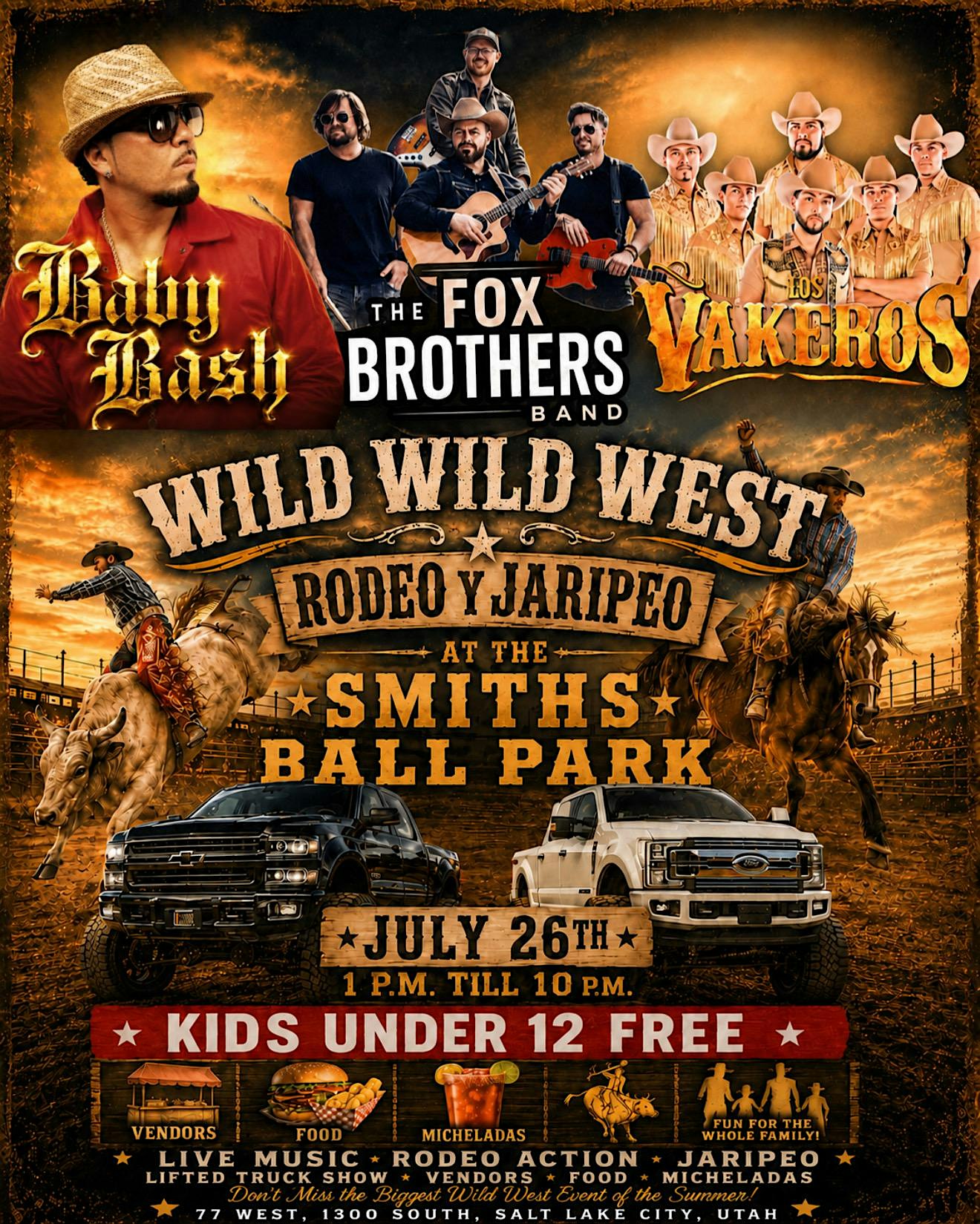 Wild West Rodeo & Jaripeo at 77 W 1300 S St – Salt Lake City, UT