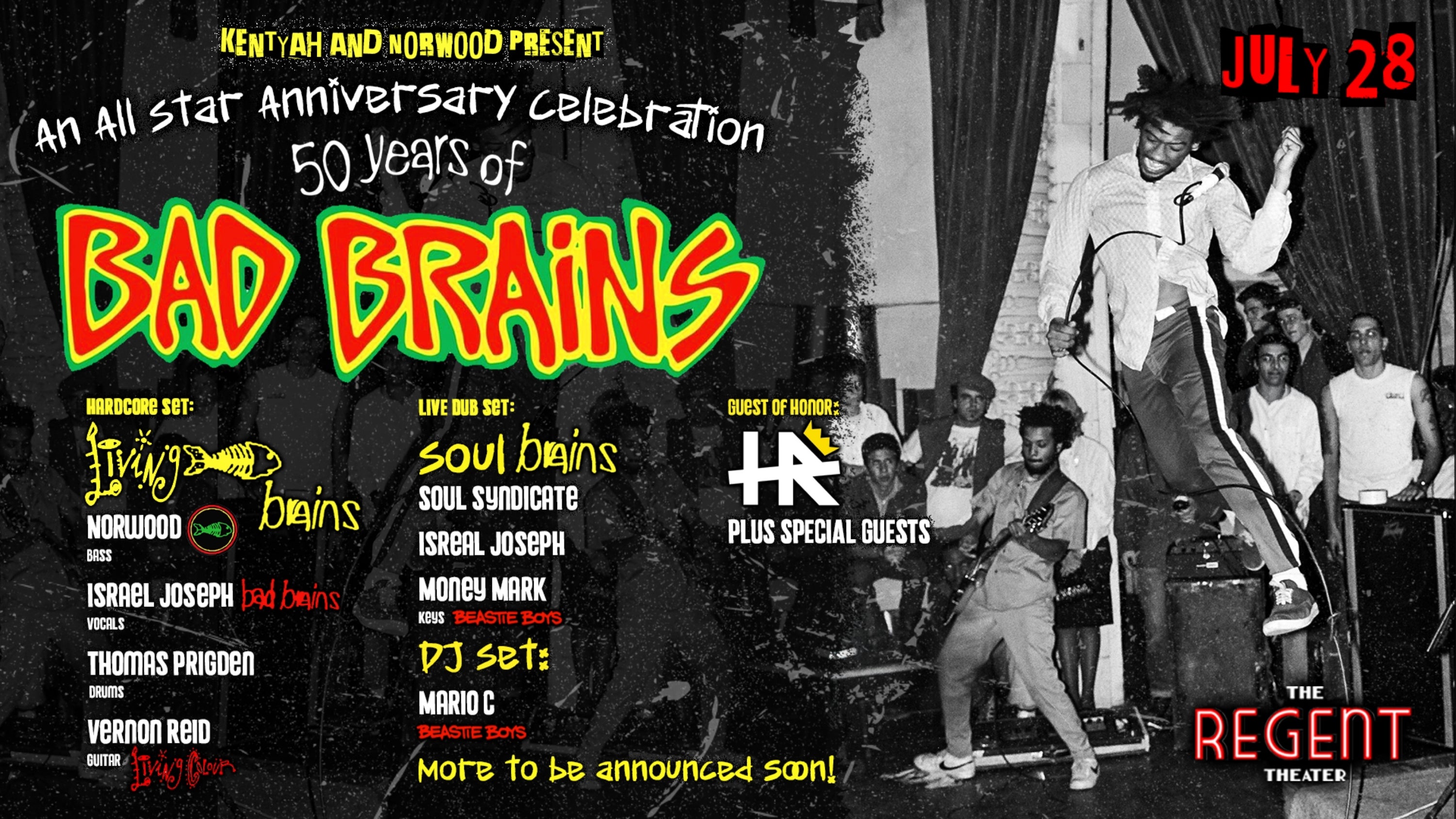 Bad Brains 50th Anniversary Celebration at The Regent Theater – Los Angeles, CA