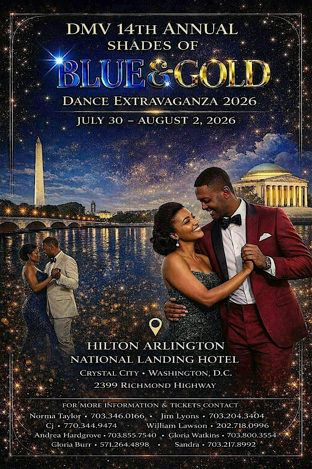 DMV 14th Annual Shades of Blue & Gold Dance Extravaganza 2026 at Hilton Arlington National Landing – Arlington, VA