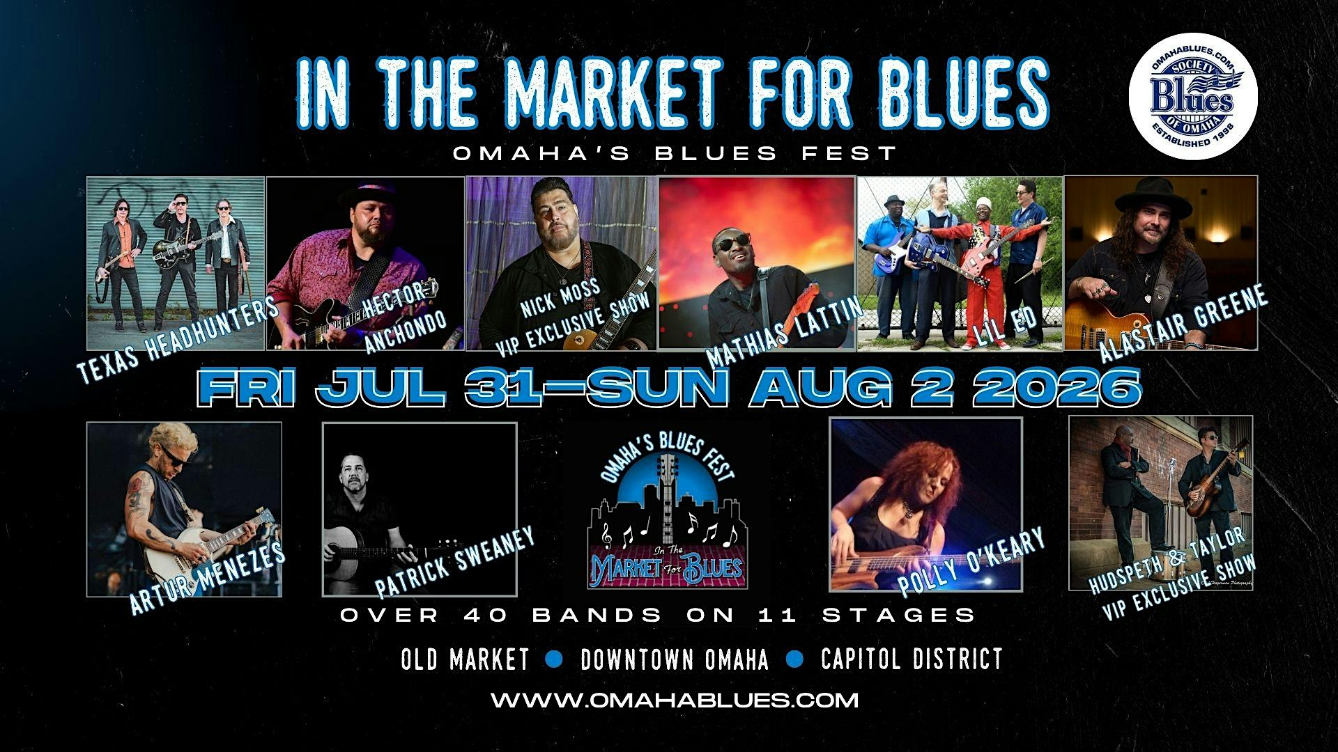 In the Market for Blues 2026 – Omaha’s Blues Fest at Downtown Omaha, NE – Omaha, NE
