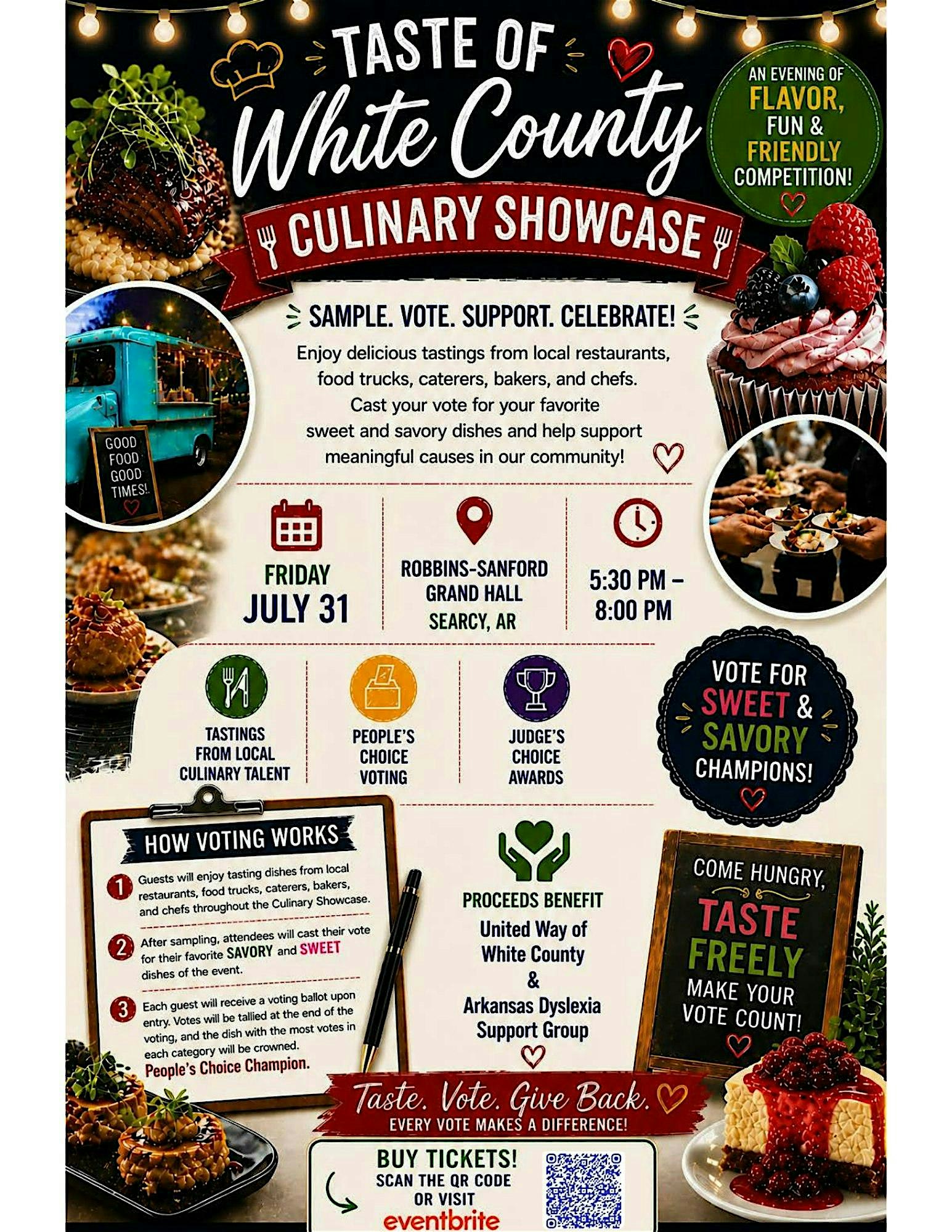 Taste of White County-Culinary Showcase at Robbins Sanford Grand Hall – Searcy, AR
