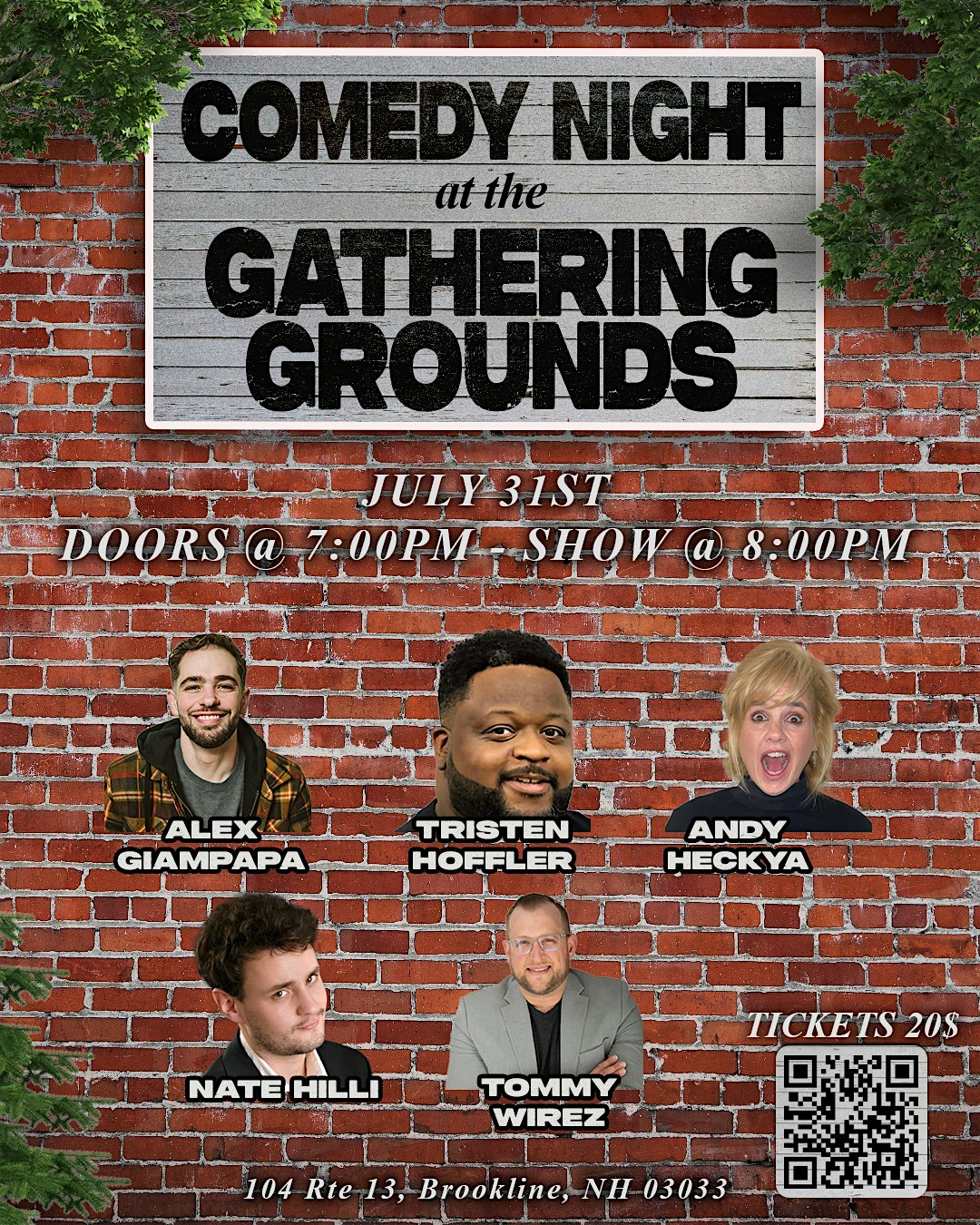 Comedy Night @ The Gathering Grounds at The Gathering Grounds – Brookline, NH