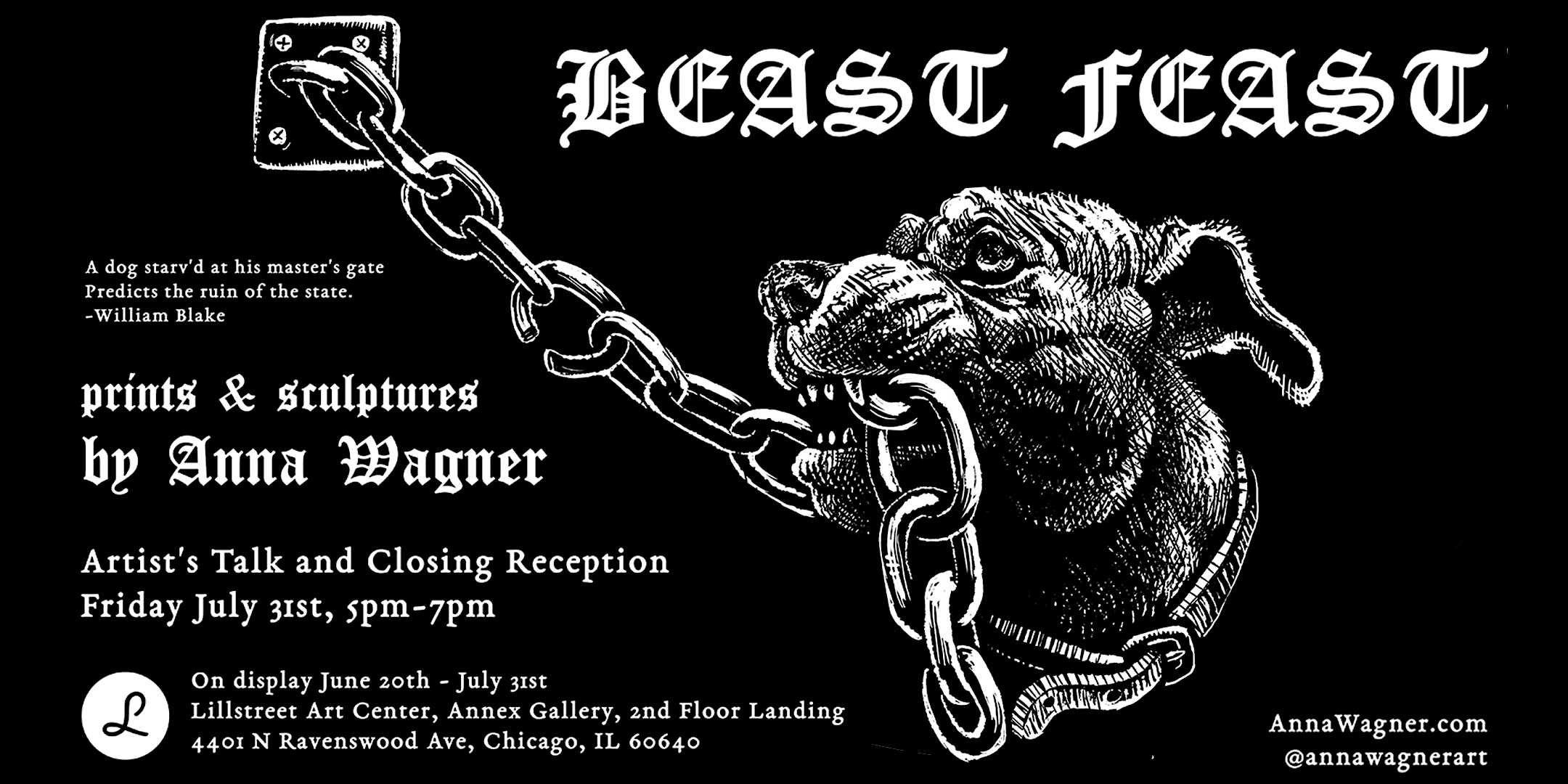 Anna Wagner: BEAST FEAST at Lillstreet Art Center – Chicago, IL