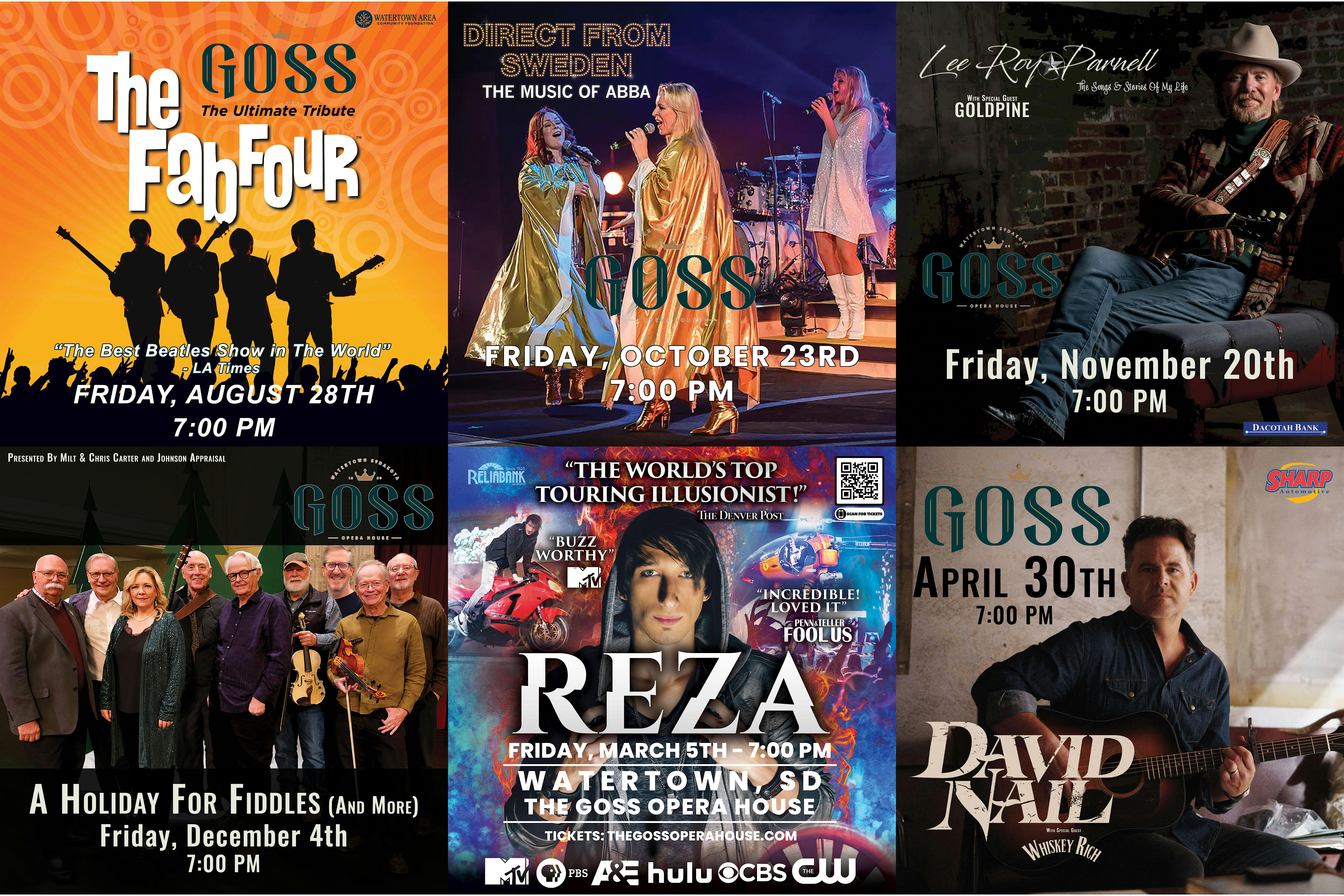 Season Ticket Purchase at Reliabank Theater at The Goss Opera House – Watertown, SD