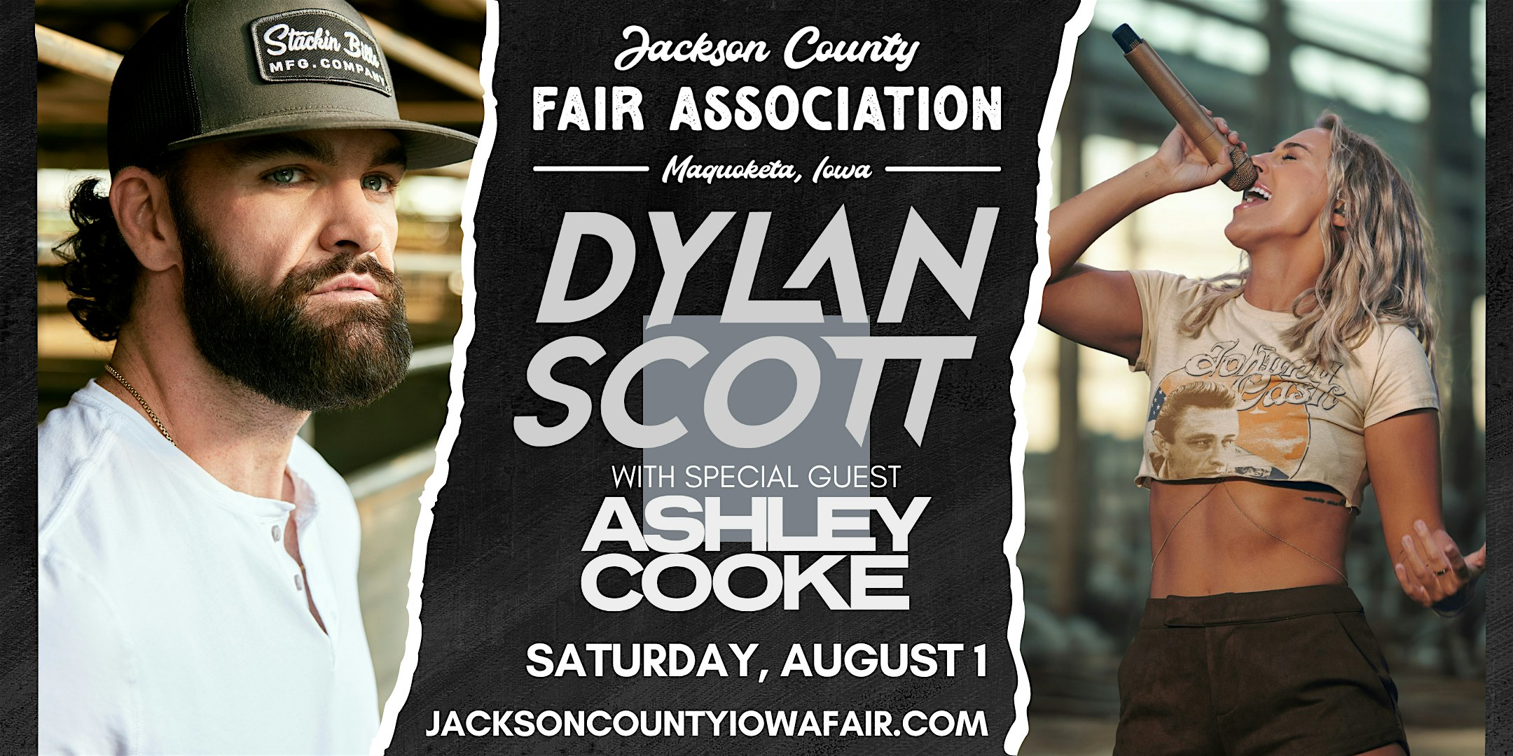 Dylan Scott with Special Guest Ashley Cooke at Jackson County Fairgrounds 2024 – Maquoketa, IA