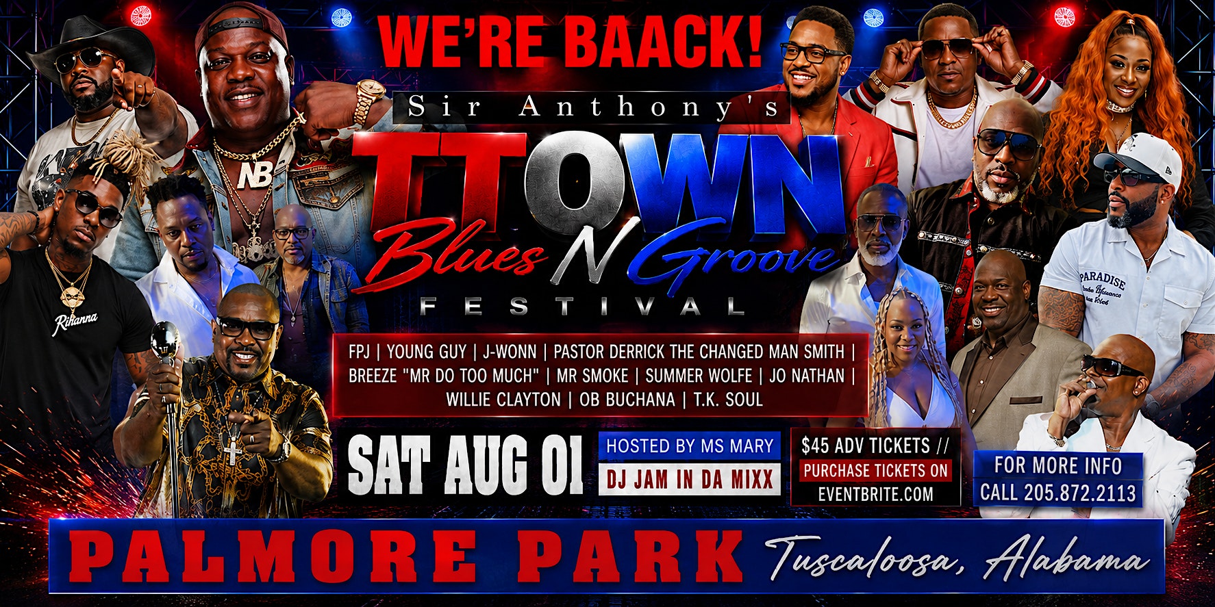 T-town Blues-N-Groove Festival 2026 at Palmore Park – Tuscaloosa, AL