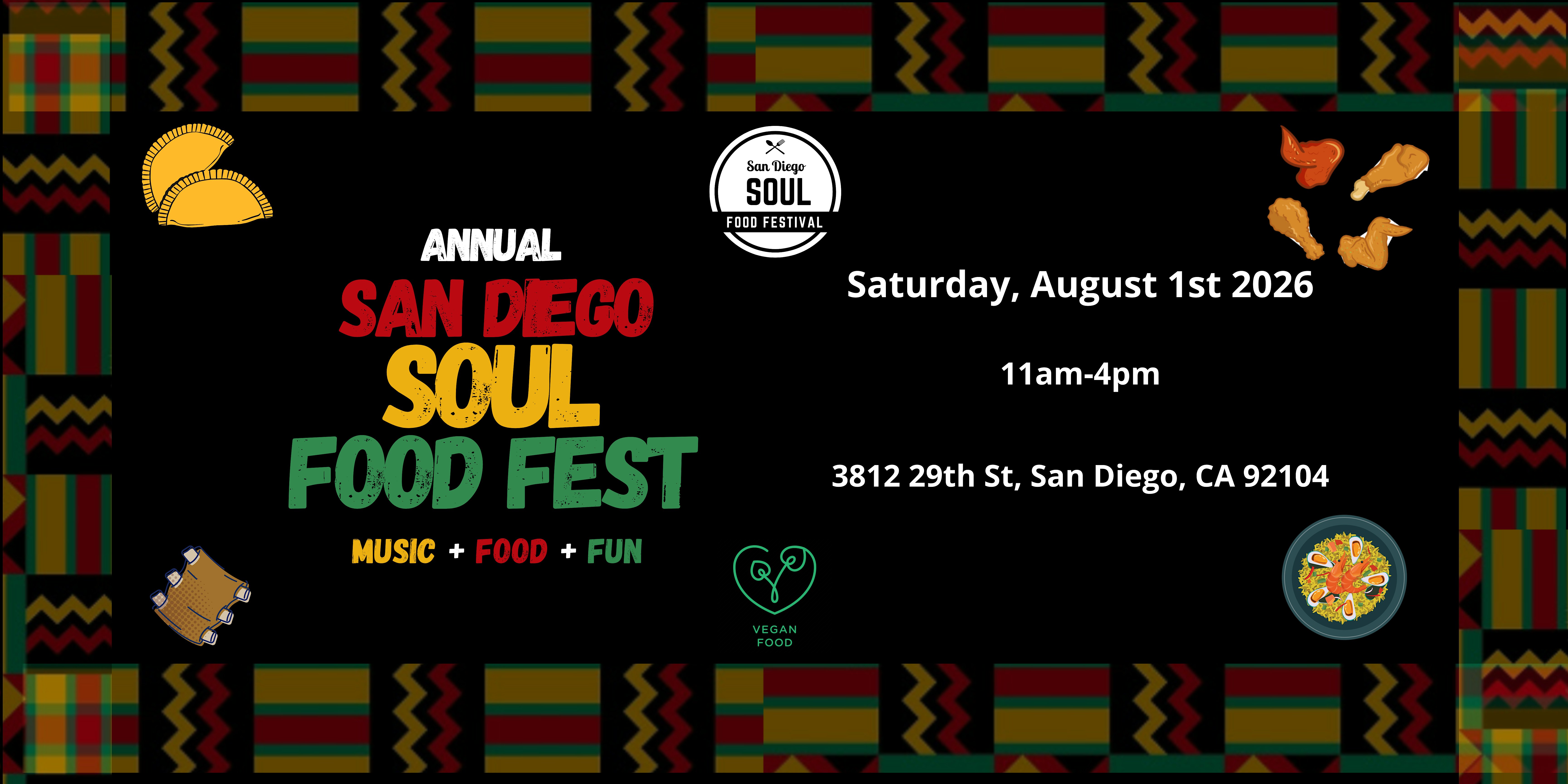 San Diego Soul Food Fest 2026 at 3812 29th St – San Diego, CA