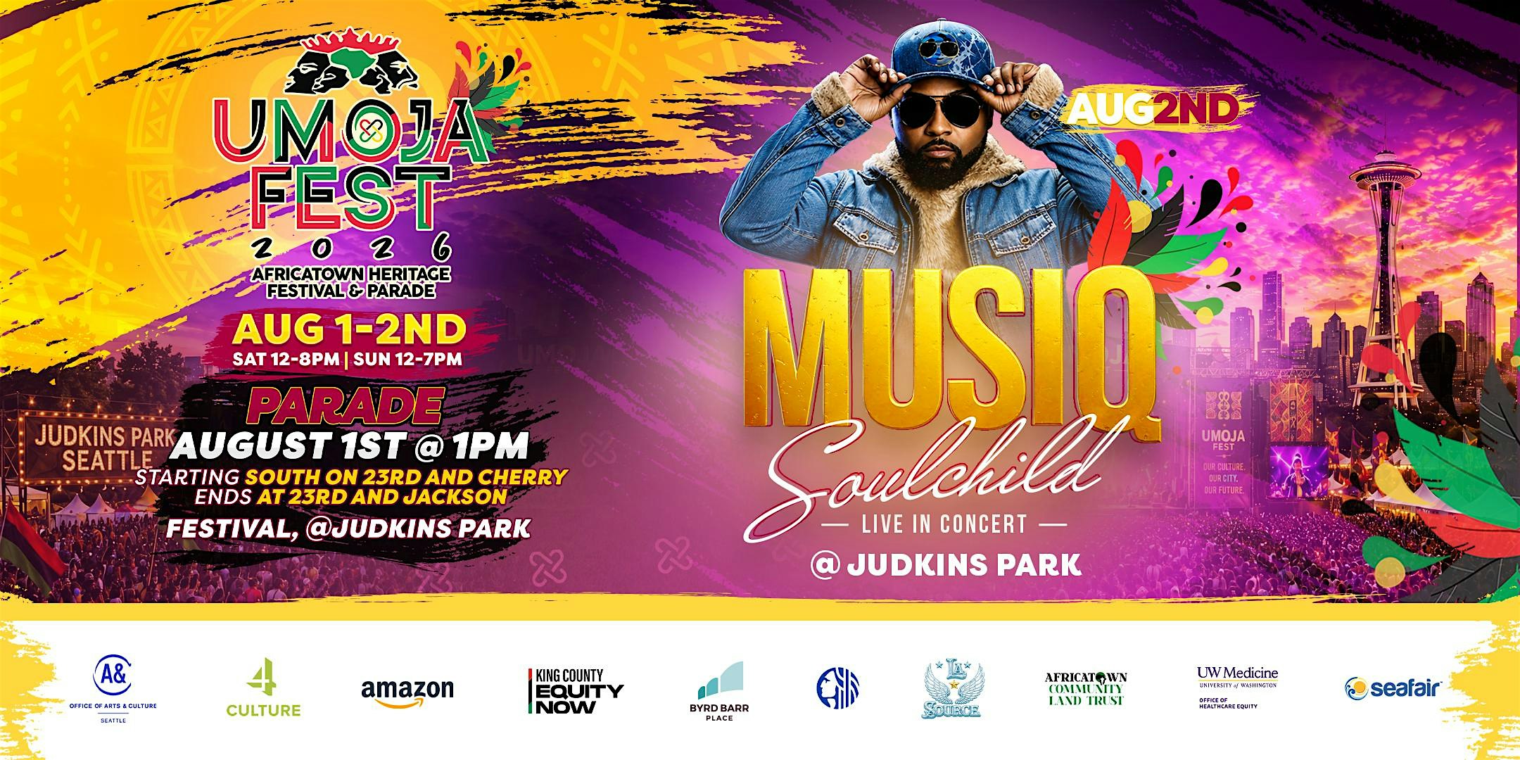 Umoja Fest 2026 Feat. Musiq Soulchild at Judkins Park – Seattle, WA