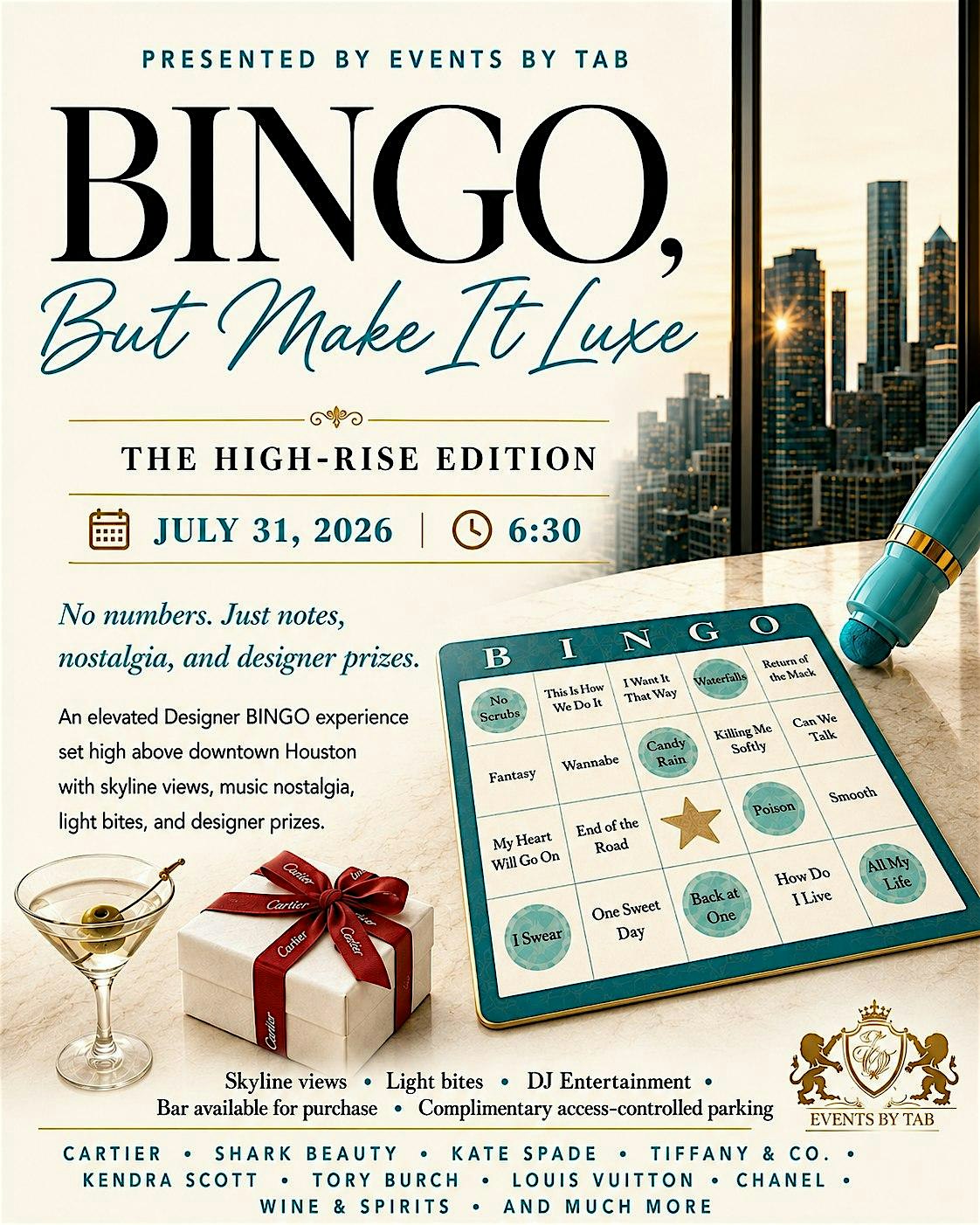 BINGO, But Make It Luxe at The Houston Club – Houston, TX
