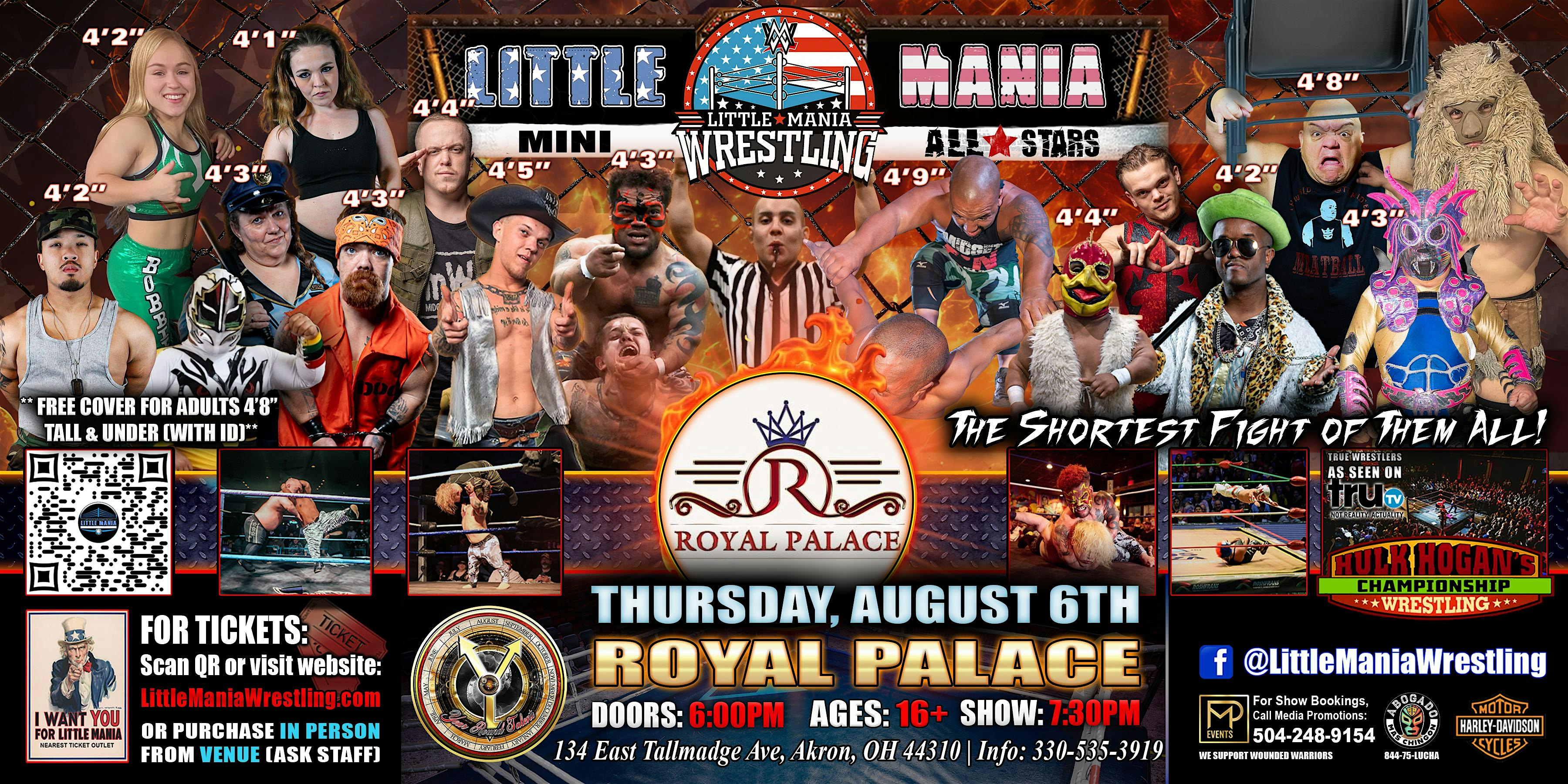 Akron, OH – Little Mania Mini Wrestling @ Royal Palace at 134 E Tallmadge Ave – Akron, OH