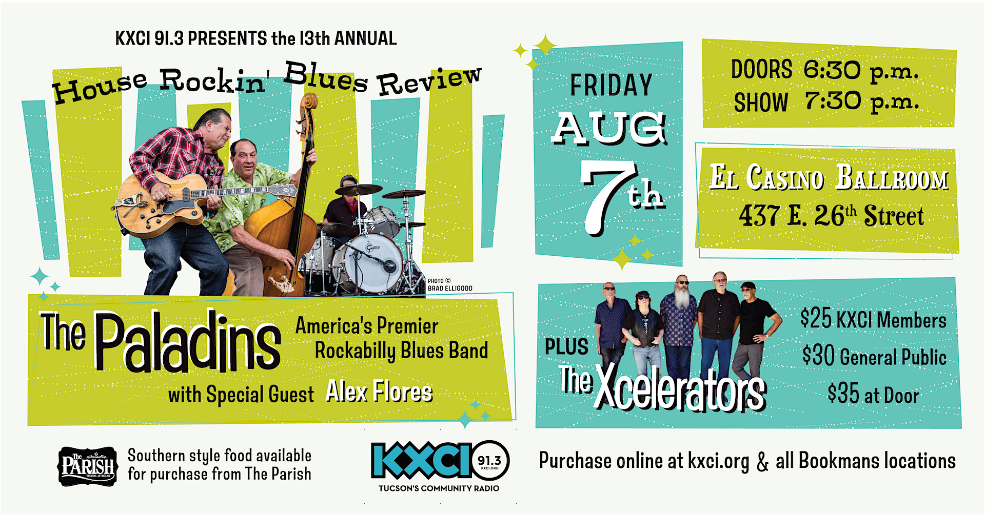 KXCI’s 13th Annual House Rockin’ Blues Review: The Paladins at El Casino Ballroom – Tucson, AZ