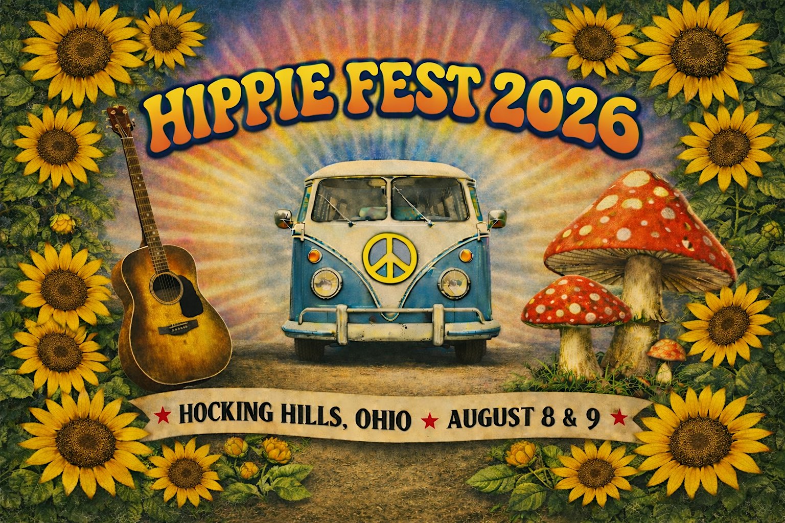 Hippie Fest 2026 – Hocking Hills, Ohio at Hocking County Fairground – Logan, OH
