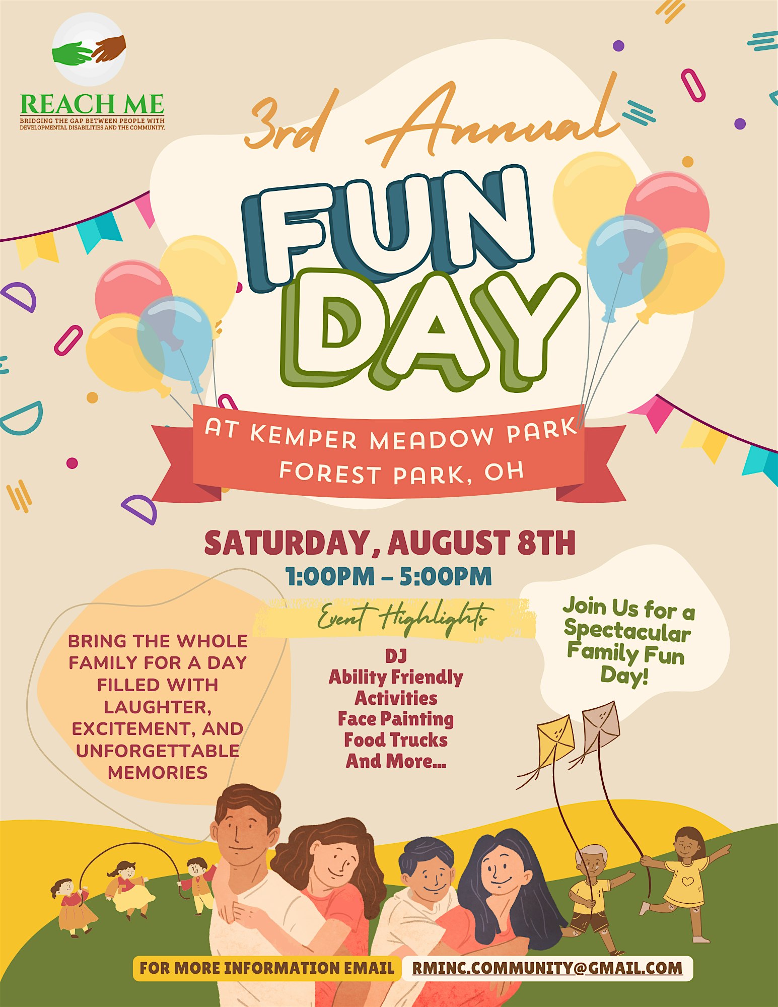 Reach Me’s 3rd Annual Fun Day at Kemper Meadow Park – Forest Park, OH