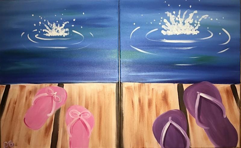 Me And My Mini | Flip Flops at Wine & Design Studio – Chapel Hill, NC